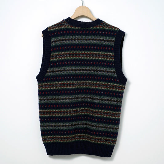 L.L.Bean Shetland Wool Knit Vest / Late '80-Early ’90s (Made in Great Britain)