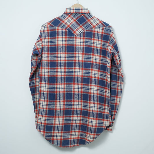 Wrangler Western Flannel Shirt / Late '70s-Early '80s (Made in USA)