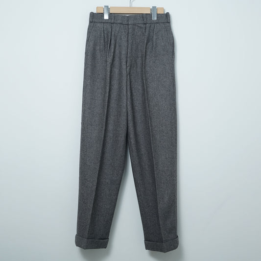 L.L.Bean Herringbone Wool Trousers / Late '80s-Early '90s (Made in England)