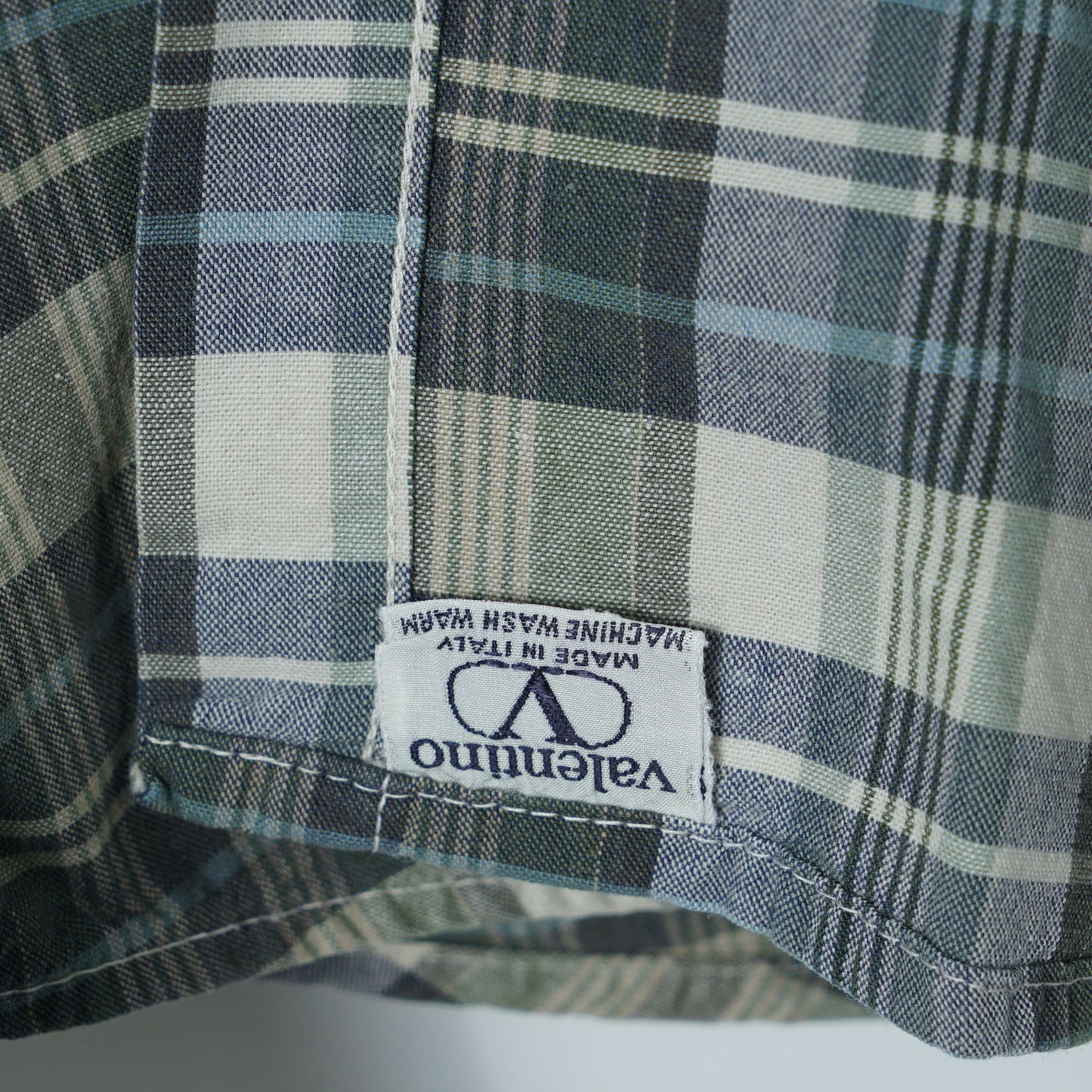 Valentino Jeans Cotton Check Shirt / Early '90s-Mid '90s (Made in Italy)