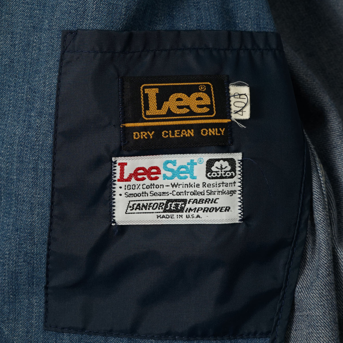 Lee Set Denim Tailored Jacket / Late ’70s-Early ’80s (Made in USA)