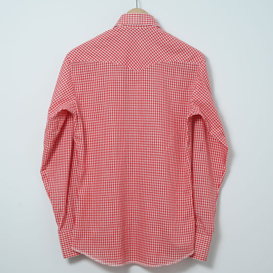 Wrangler Gingham Check Western Shirt / Late ’70s-Early '80s (Made in USA)