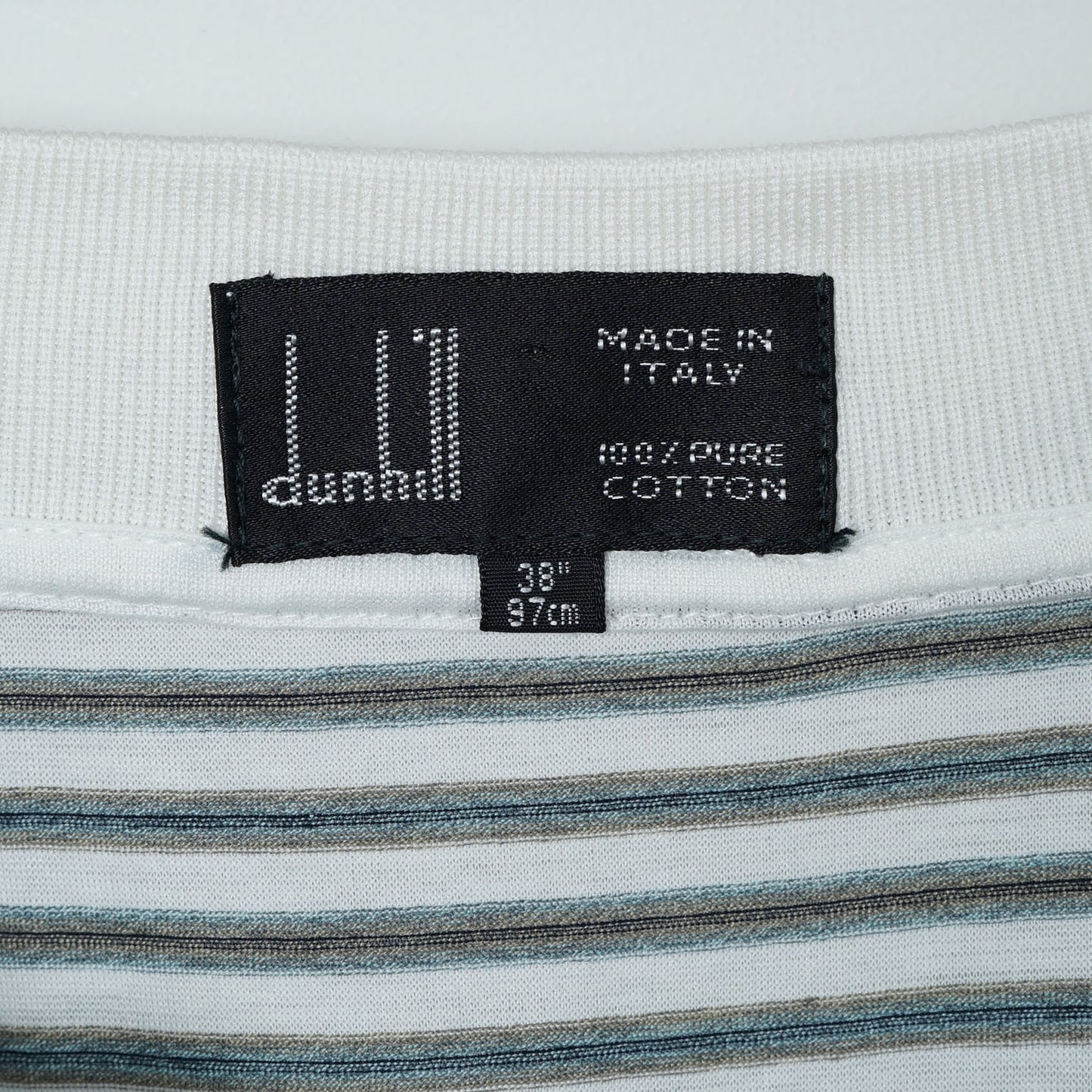 Dunhill Cotton Striped Polo Shirt / Late ’90s-Early '00s (Made in Italy)