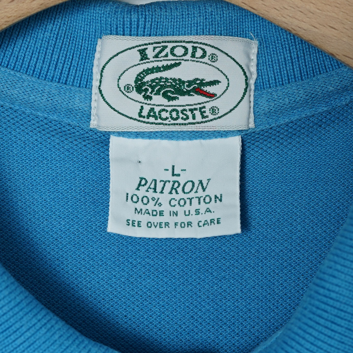 Izod Lacoste Cotton Pique Polo Shirt / Late '80s-Early '90s (Made in USA)