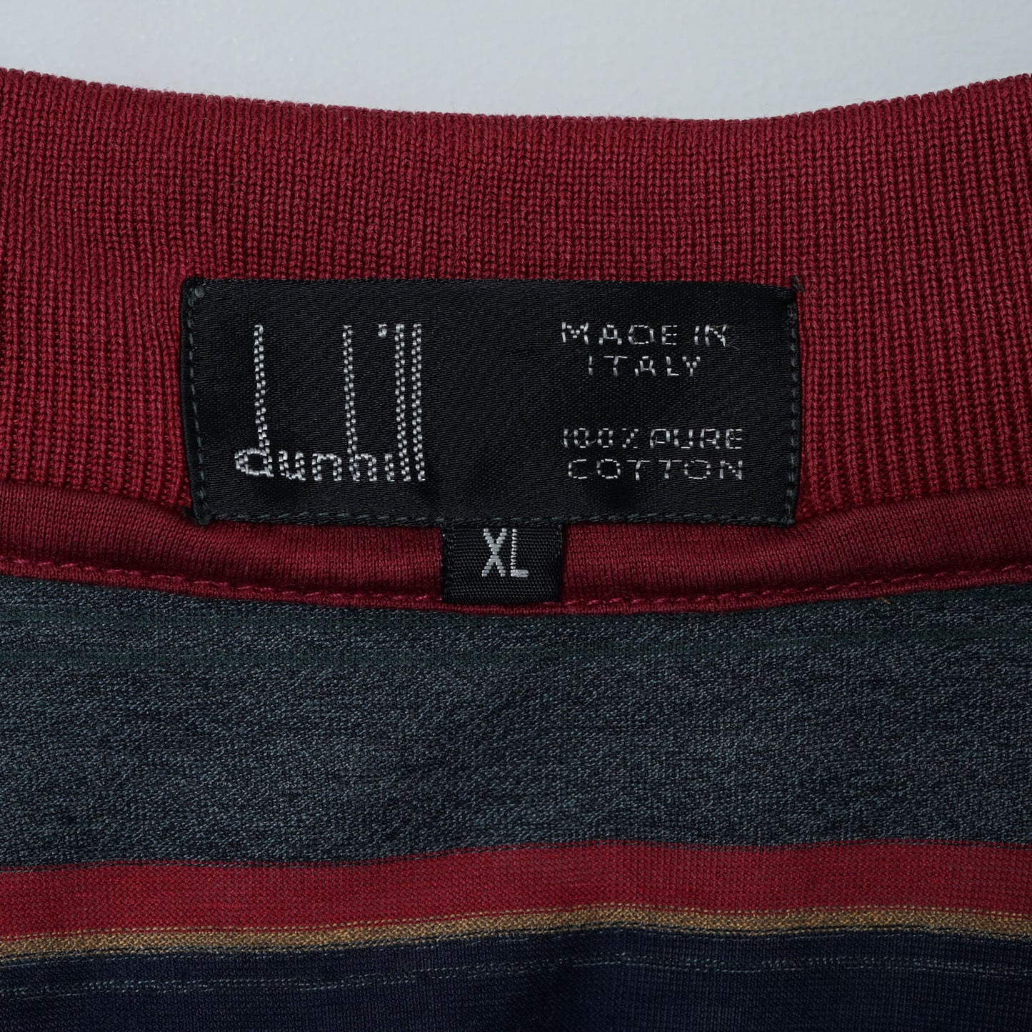 Dunhill Cotton Striped Polo Shirt / Late ’90s-Early '00s (Made in Italy)