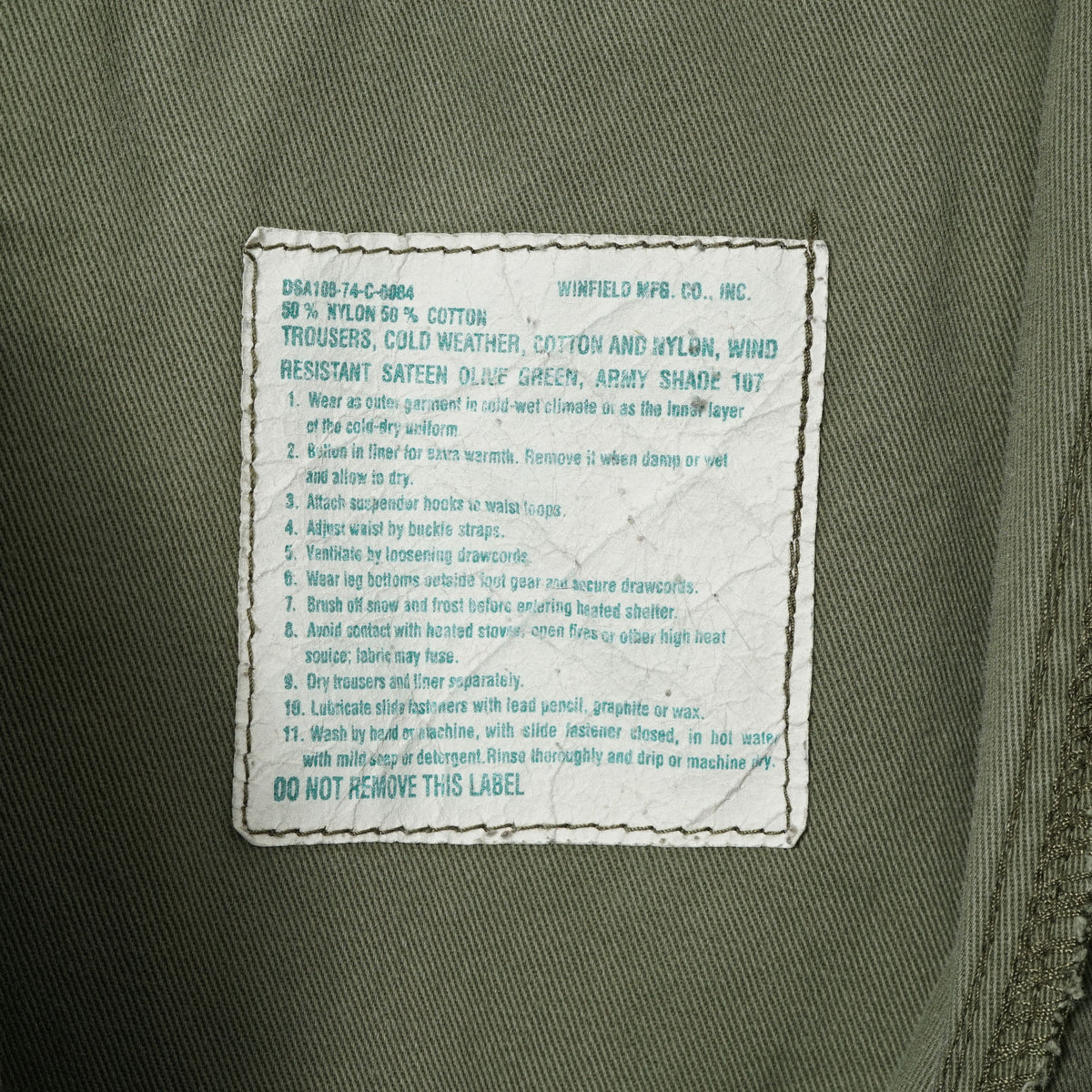 U.S. Military M-65 Field Trousers / Early ’70s-Mid ’70s (Made in USA)