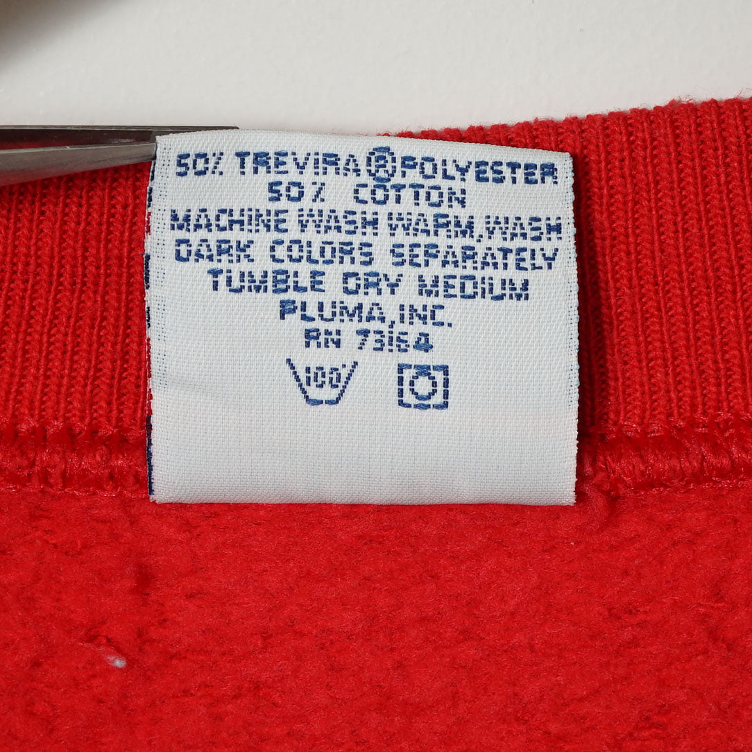Santee Sweats by Pluma Inc. Printed Crew Neck Sweatshirt / Late ’80s-Early ’90s (Made in USA)