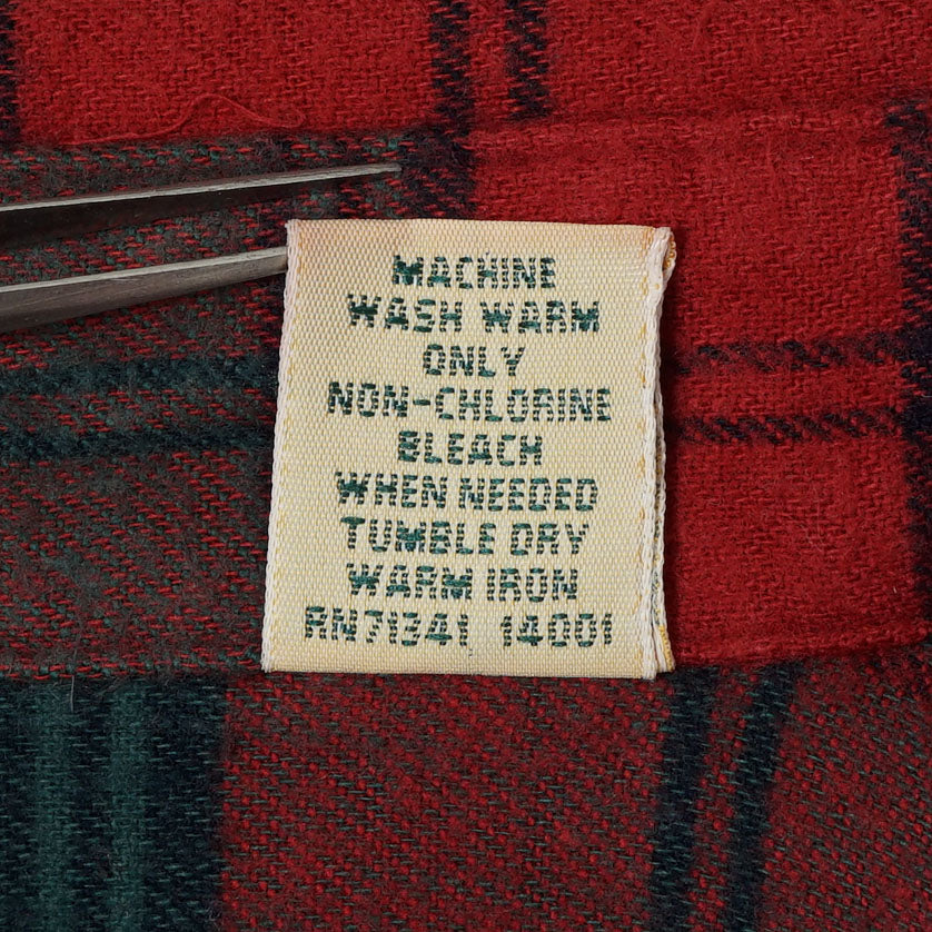 L.L.Bean Cotton Flannel BD Shirt / Late '80s-Early '90s (Made in USA)