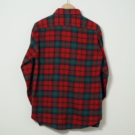 L.L.Bean Cotton Flannel BD Shirt / Late '80s-Early '90s (Made in USA)