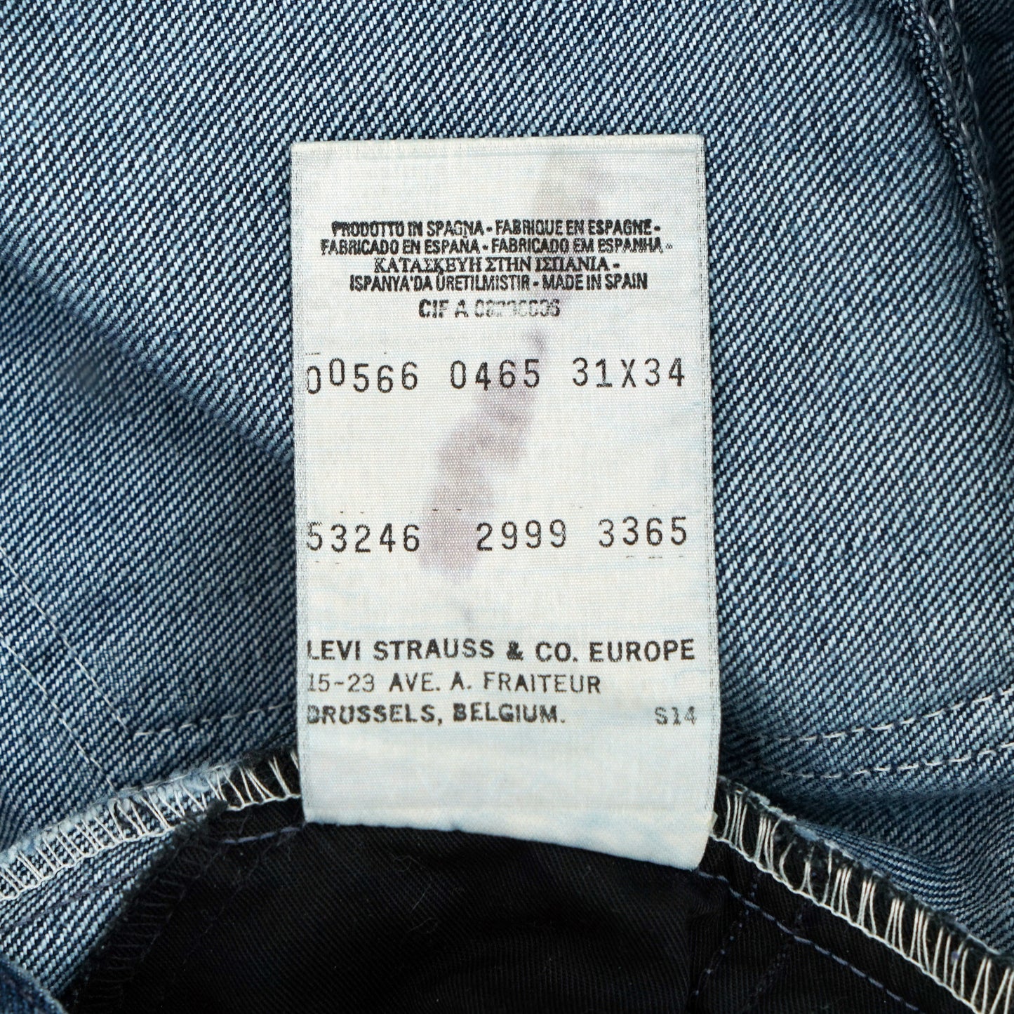 Levi’s Sta-Prest Denim Pants / Early ’90s-Mid '90s (Made in Spain)