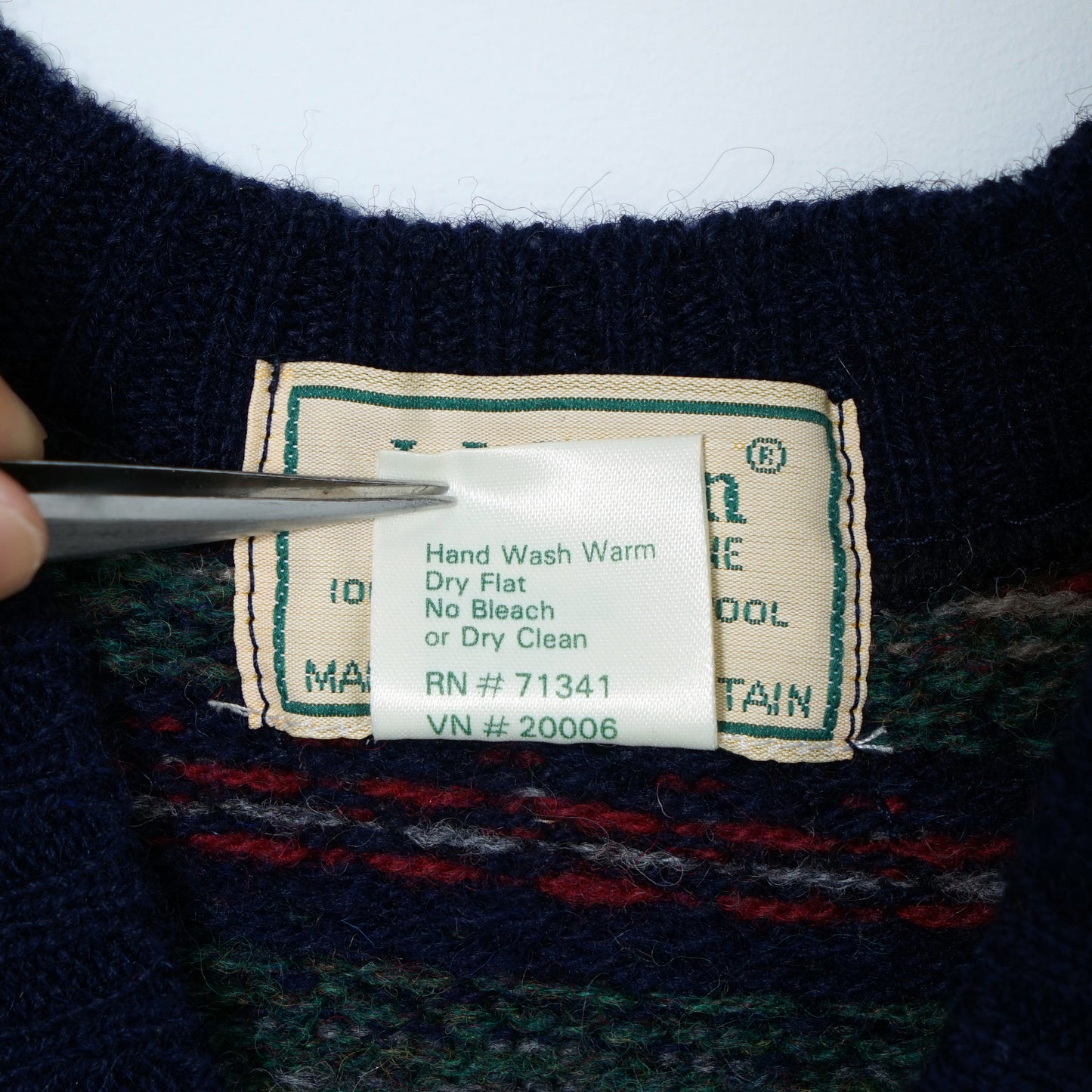 L.L.Bean Shetland Wool Knit Vest / Late '80-Early ’90s (Made in Great Britain)