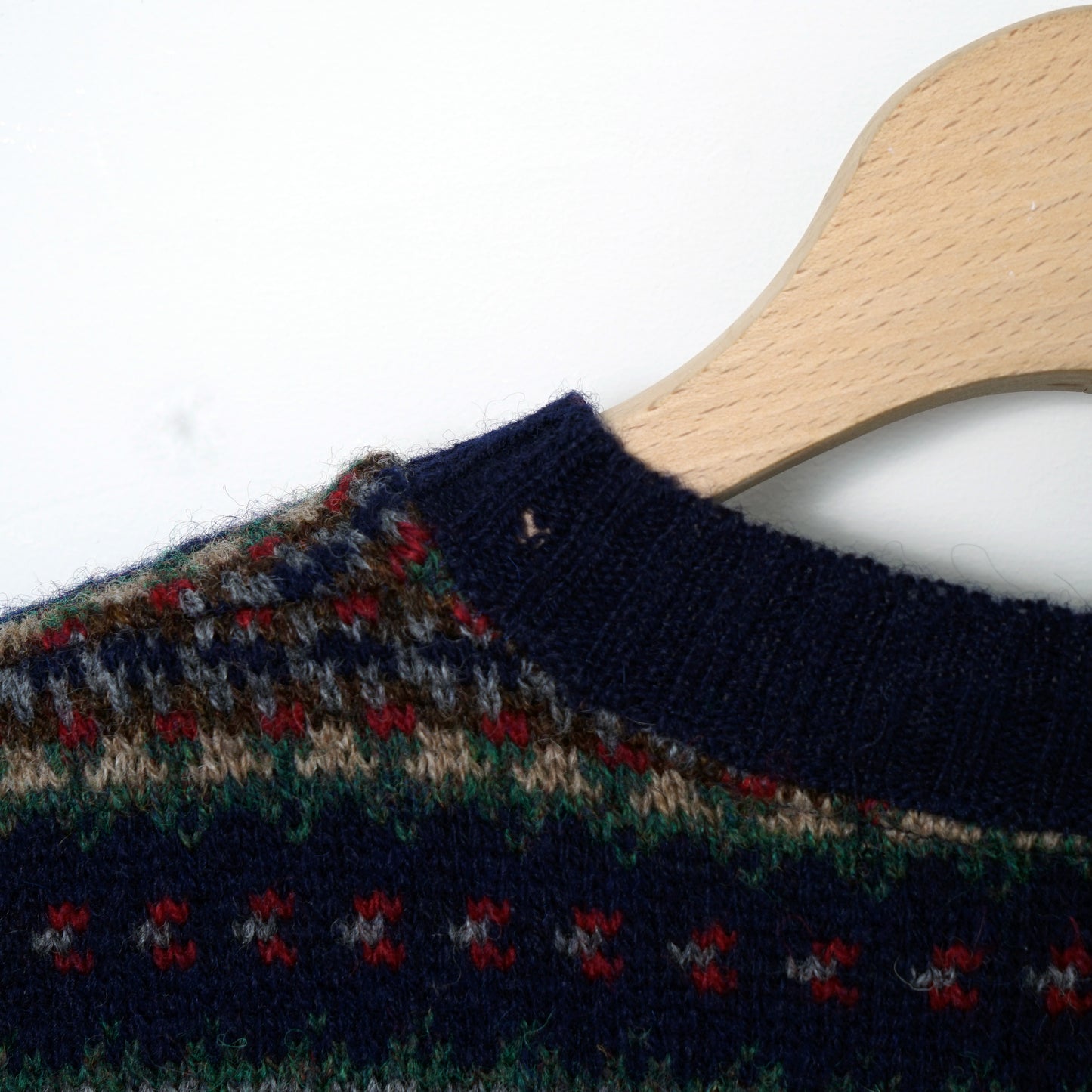 L.L.Bean Shetland Wool Knit Vest / Late '80-Early ’90s (Made in Great Britain)