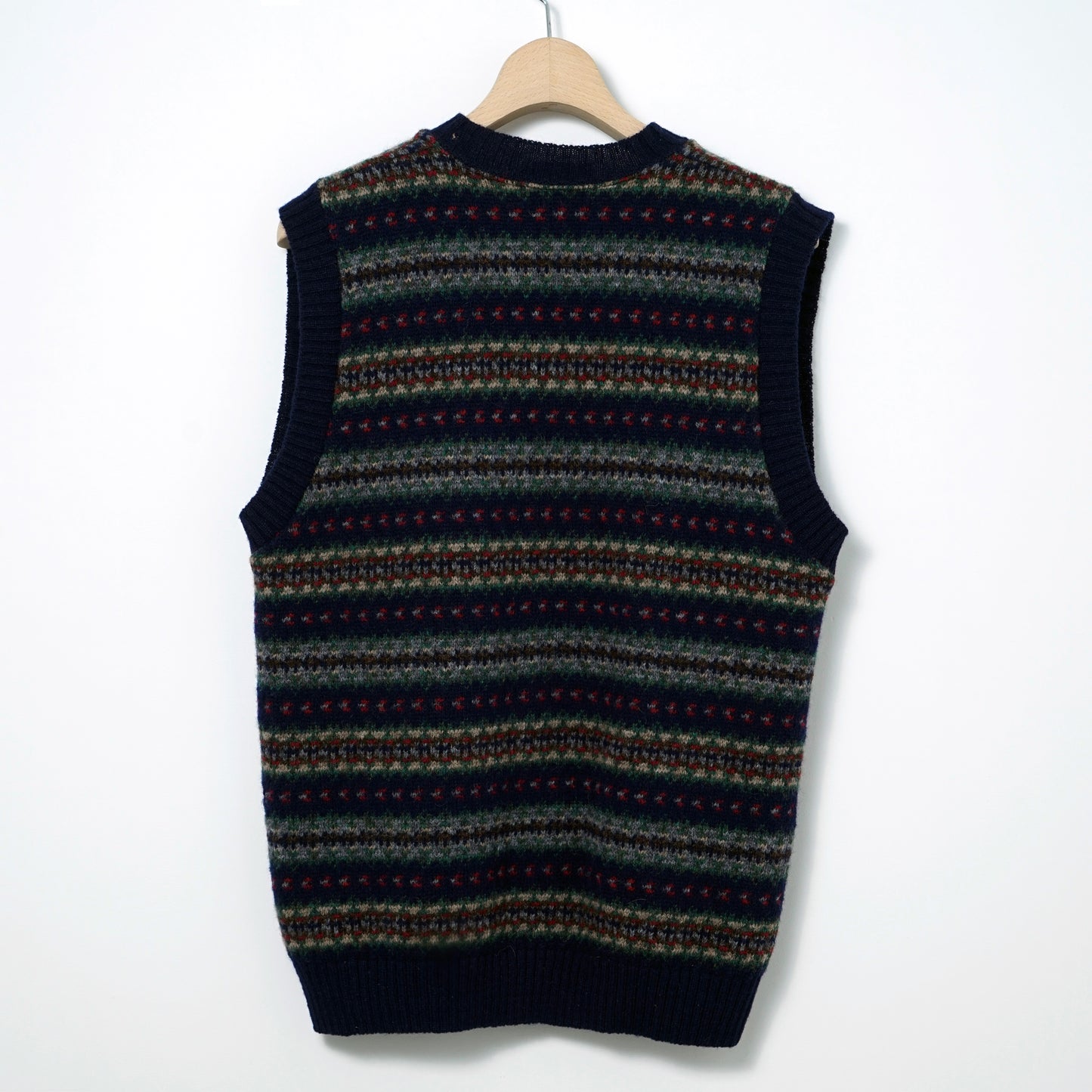 L.L.Bean Shetland Wool Knit Vest / Late '80-Early ’90s (Made in Great Britain)