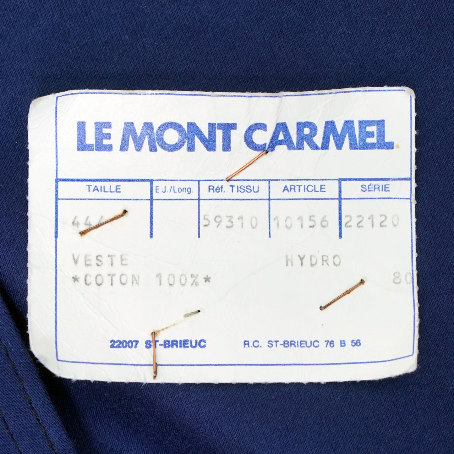 Le Mont Carmel Moleskin Jacket / Late ’80s–Early ’90s (Made in France)