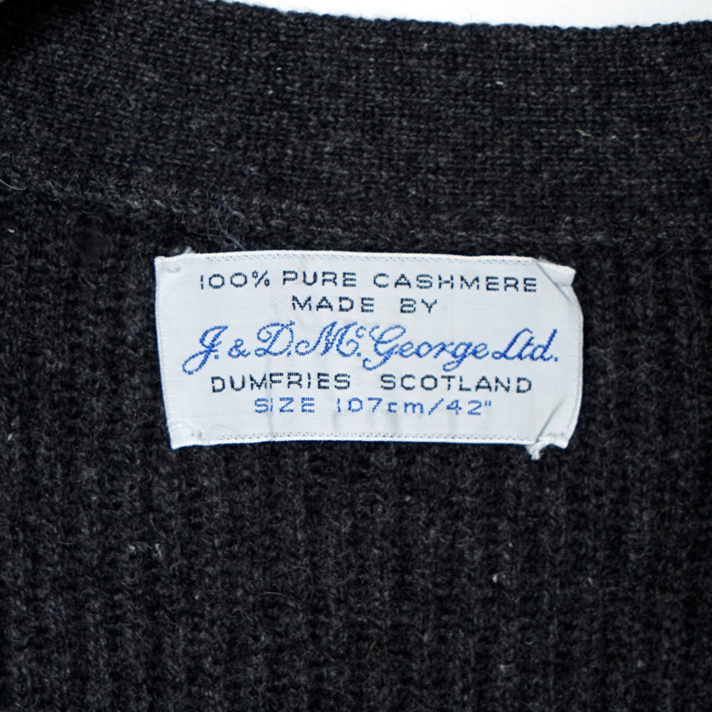 J.&D. McGeorge Cashmere Cardigan / Late '70-Early ’80s (Made in Scotland)