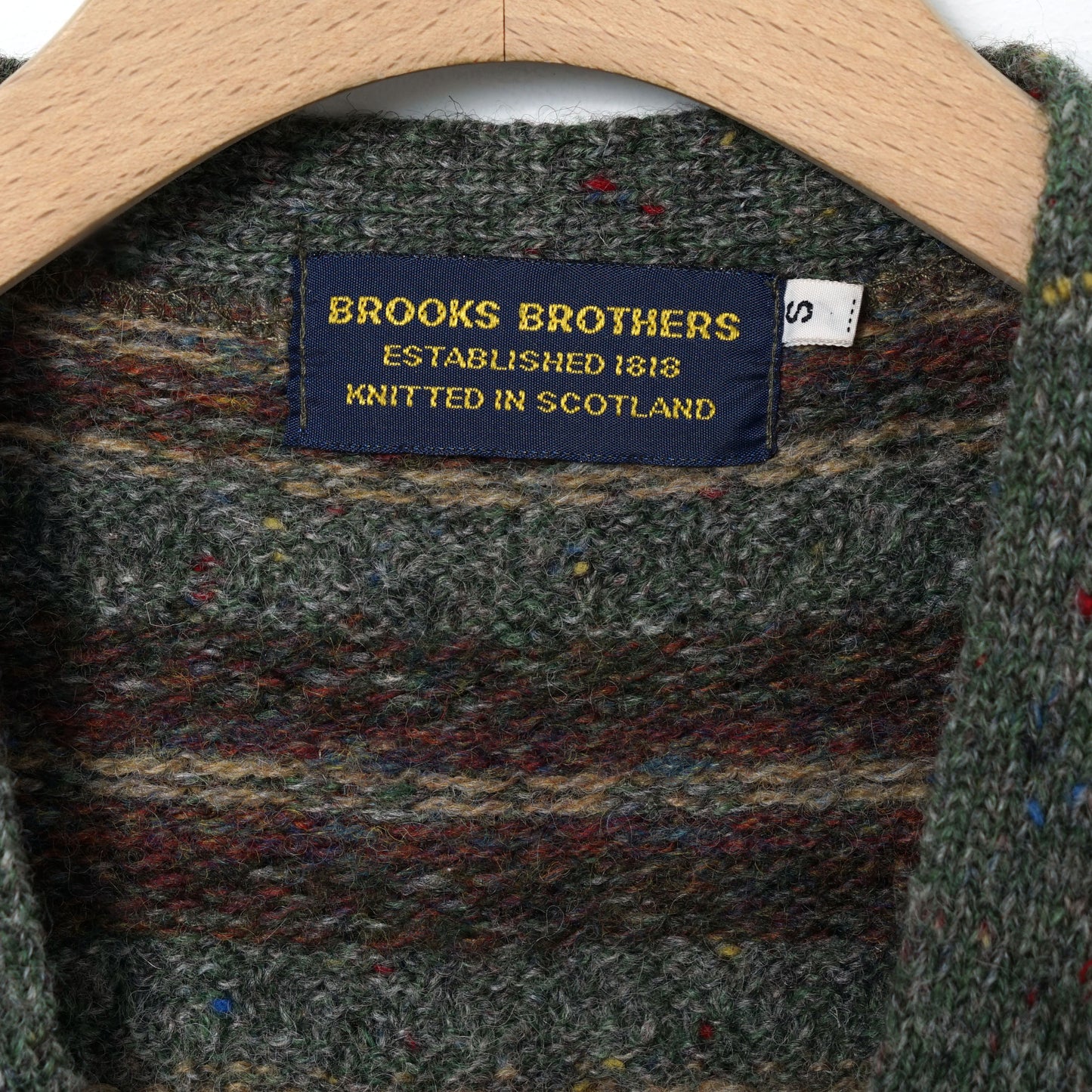 Brooks Brothers Wool Knit Vest / ’90s–Early '00s (Made in Scotland)