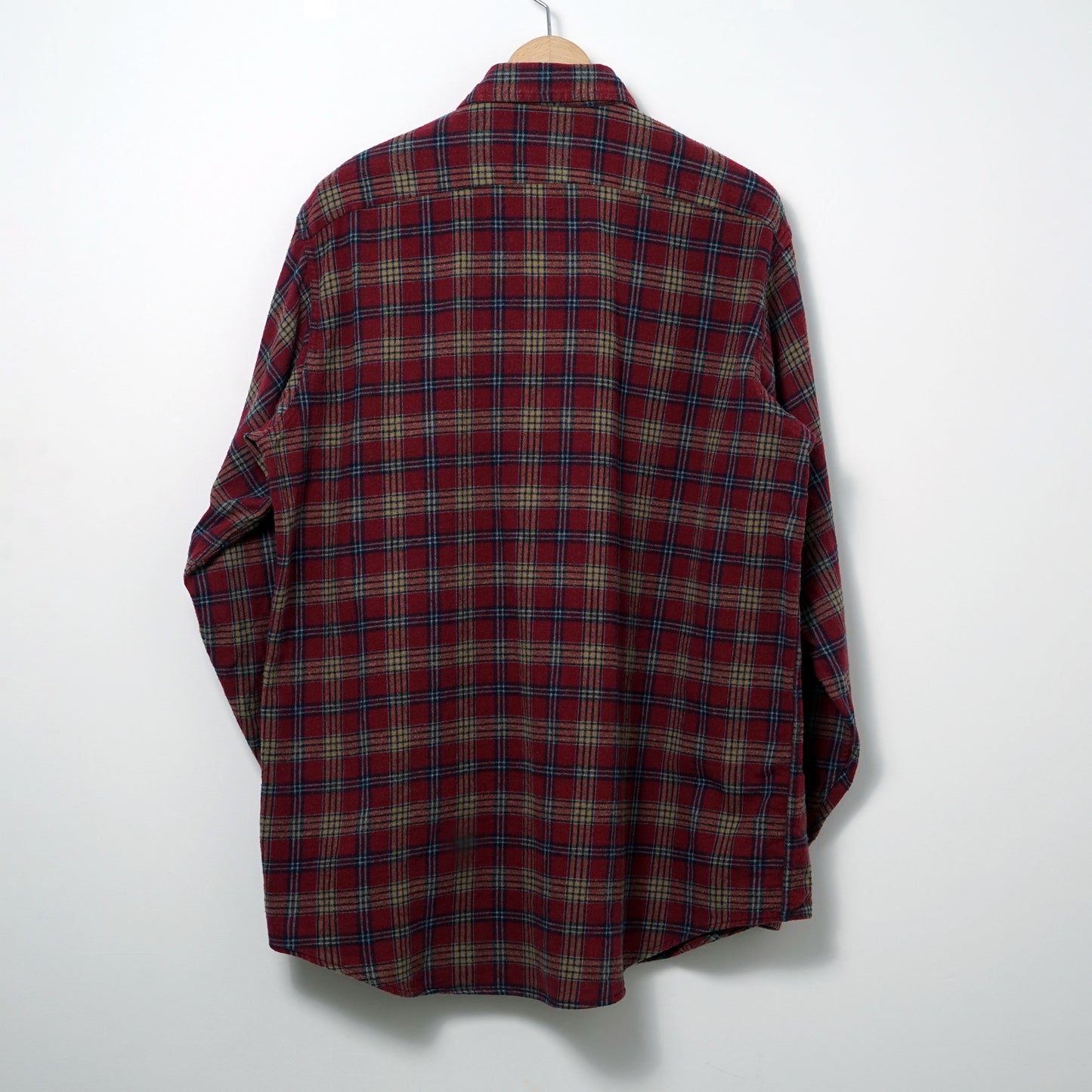 L.L.Bean Cotton Flannel BD Shirt / Early '90s-Early '00s (Made in USA)