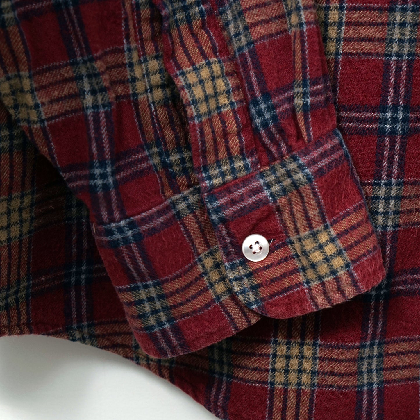 L.L.Bean Cotton Flannel BD Shirt / Early '90s-Early '00s (Made in USA)