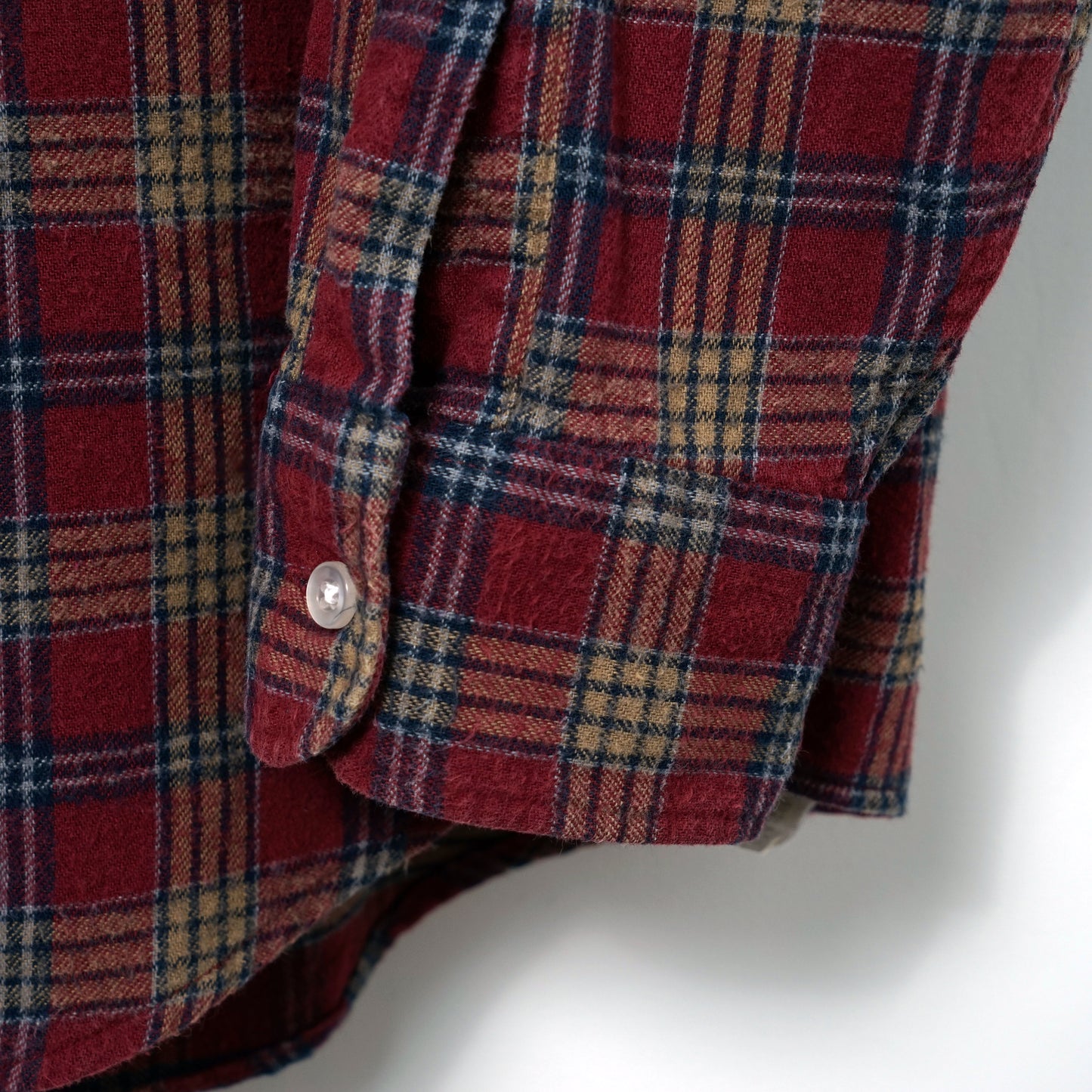 L.L.Bean Cotton Flannel BD Shirt / Early '90s-Early '00s (Made in USA)