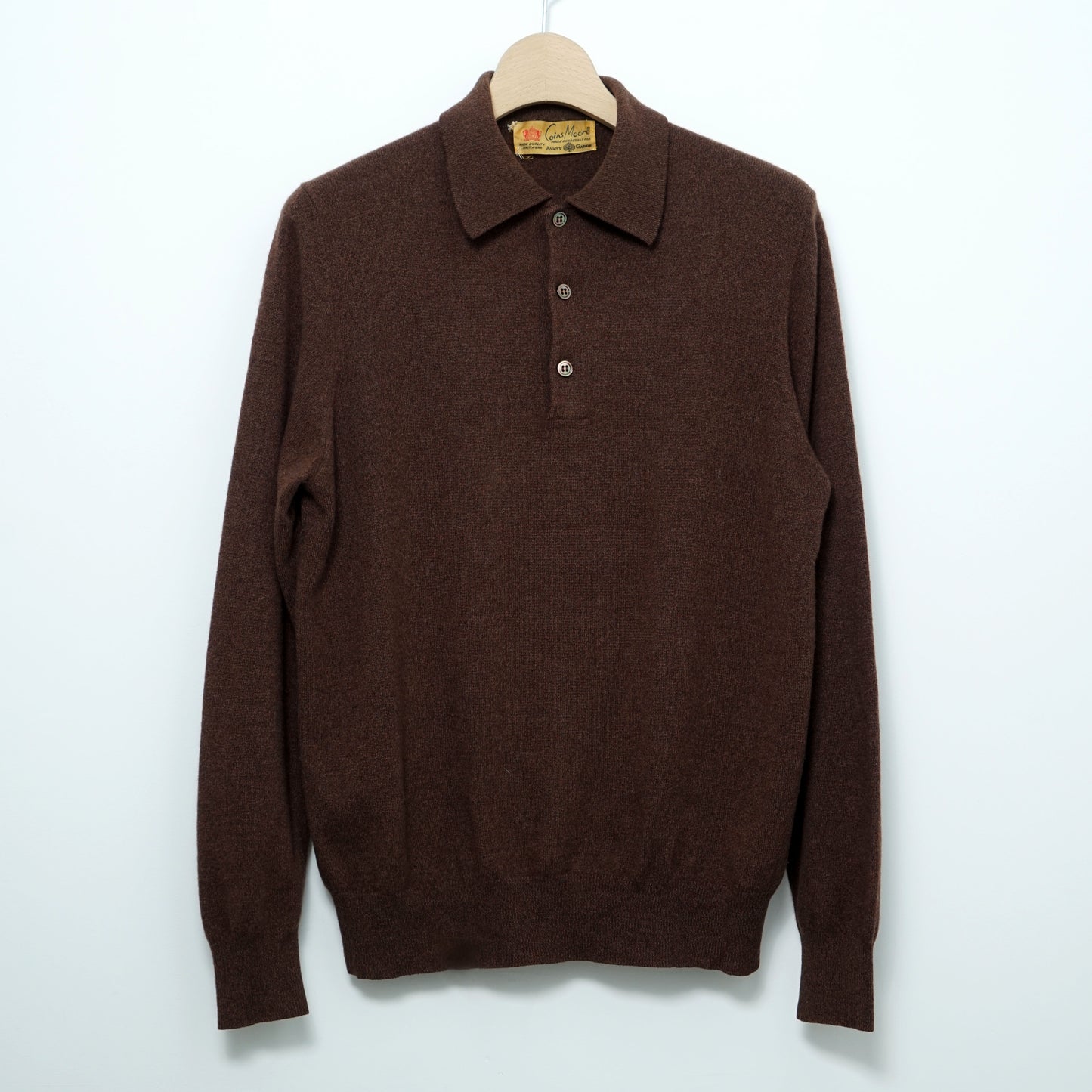 Cains Moore Cashmere Knit Polo/ Late ’80s- Early '90s (Made in Italy)