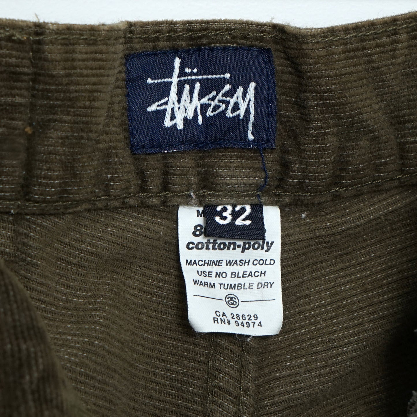 Stussy Corduroy 5 Pocket Pants / Early '90s- Mid '90s (Made in USA)