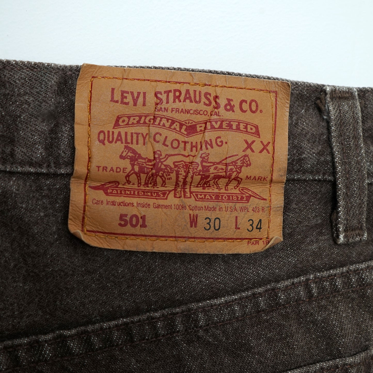 Levi’s 5 Pocket Brown Denim Pants / Late '80s-Early '90s (Made in USA)