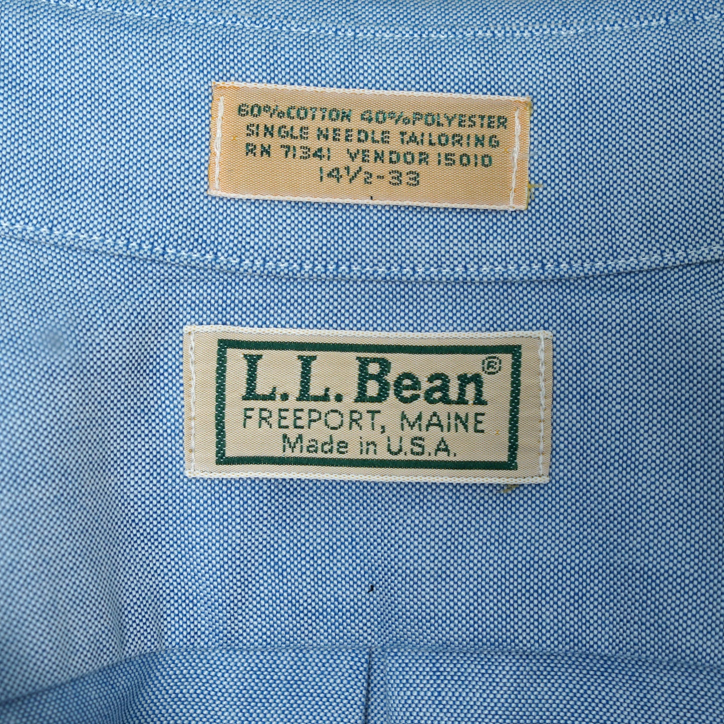 L.L.Bean Cotton-Poly Oxford BD Shirt/ Late ’80s–Early ’90s (Made in USA)