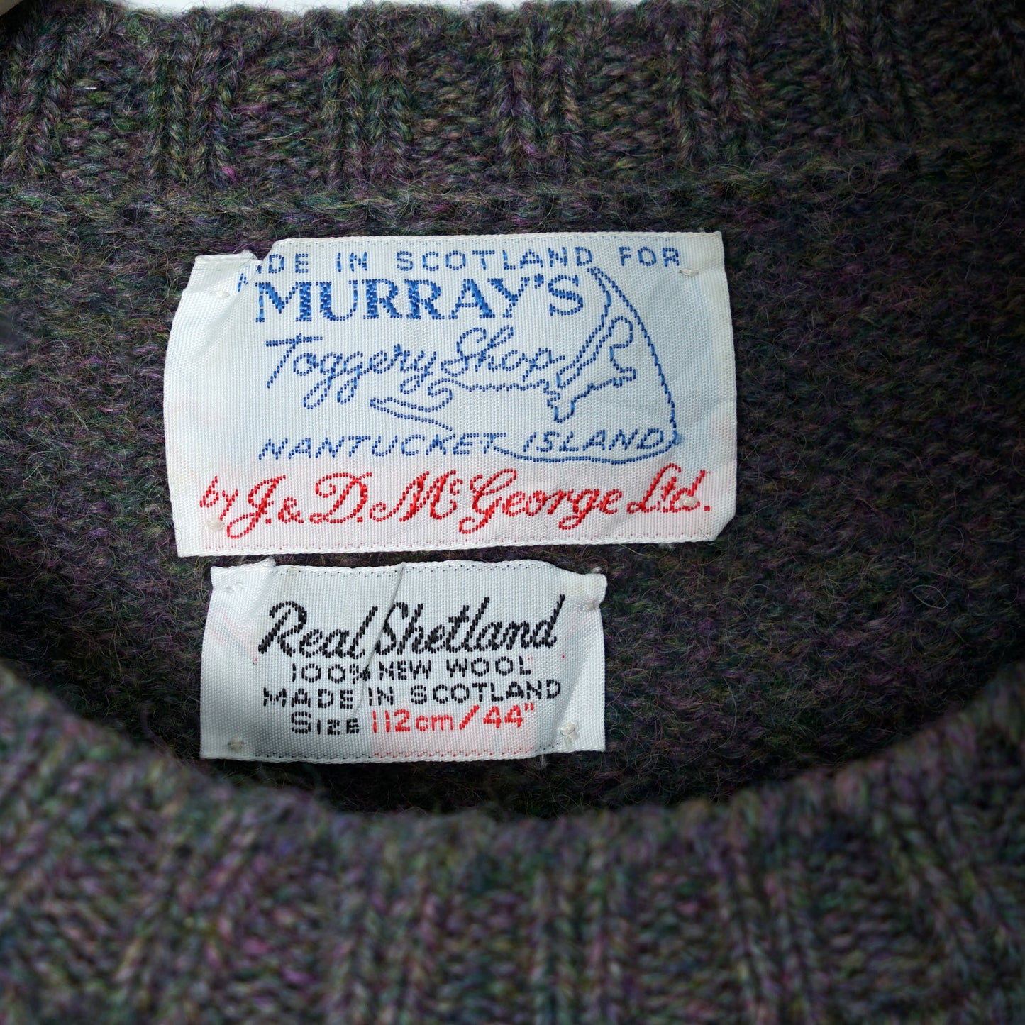 Murray’s Toggery Shop by J. & D. McGeorge Ltd. Shetland Wool Sweater / Late ’80s–Early ’90s (Made in Scotland)