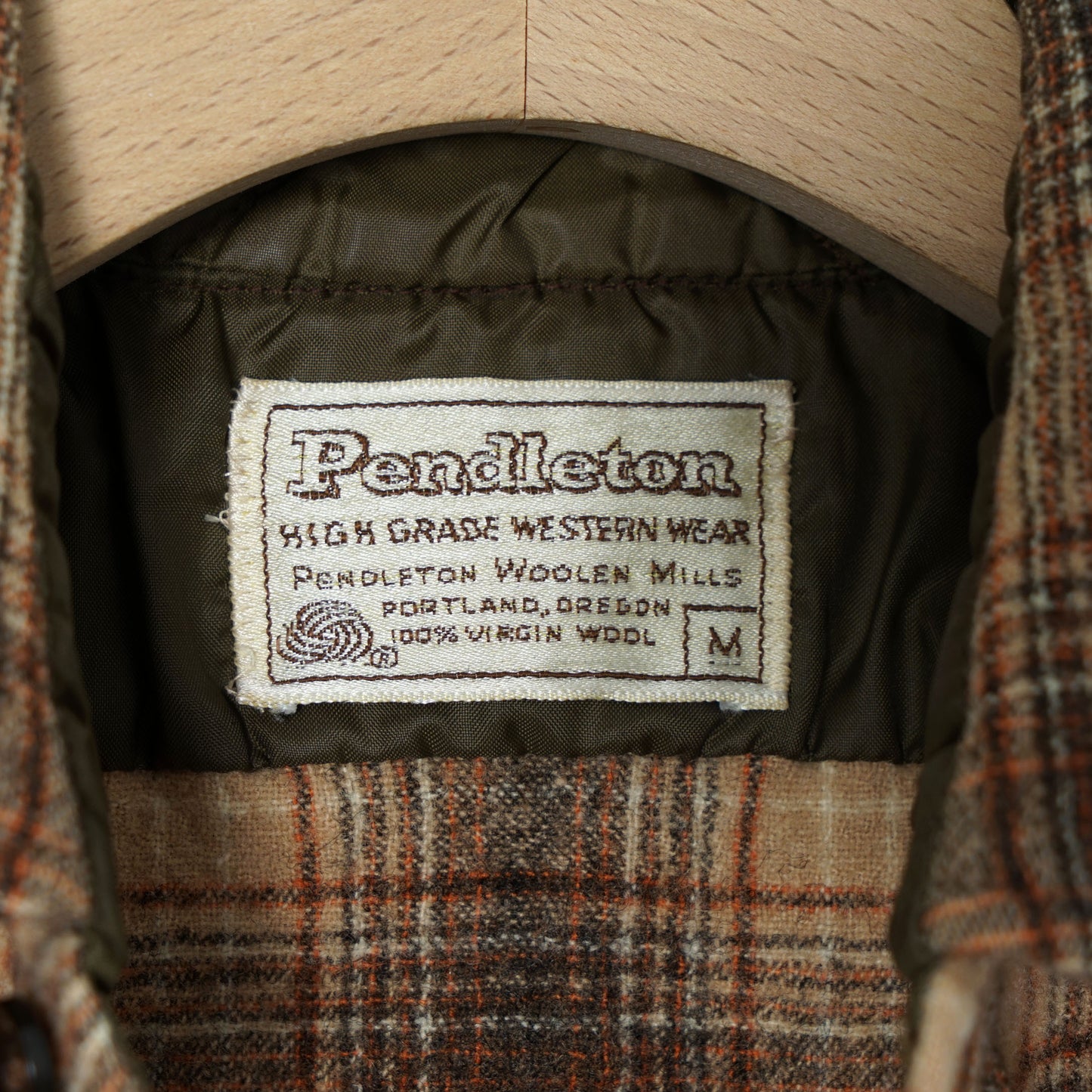 Pendleton Wool Check Western Shirt / Mid ’70s–Early ’80s (Made in USA)
