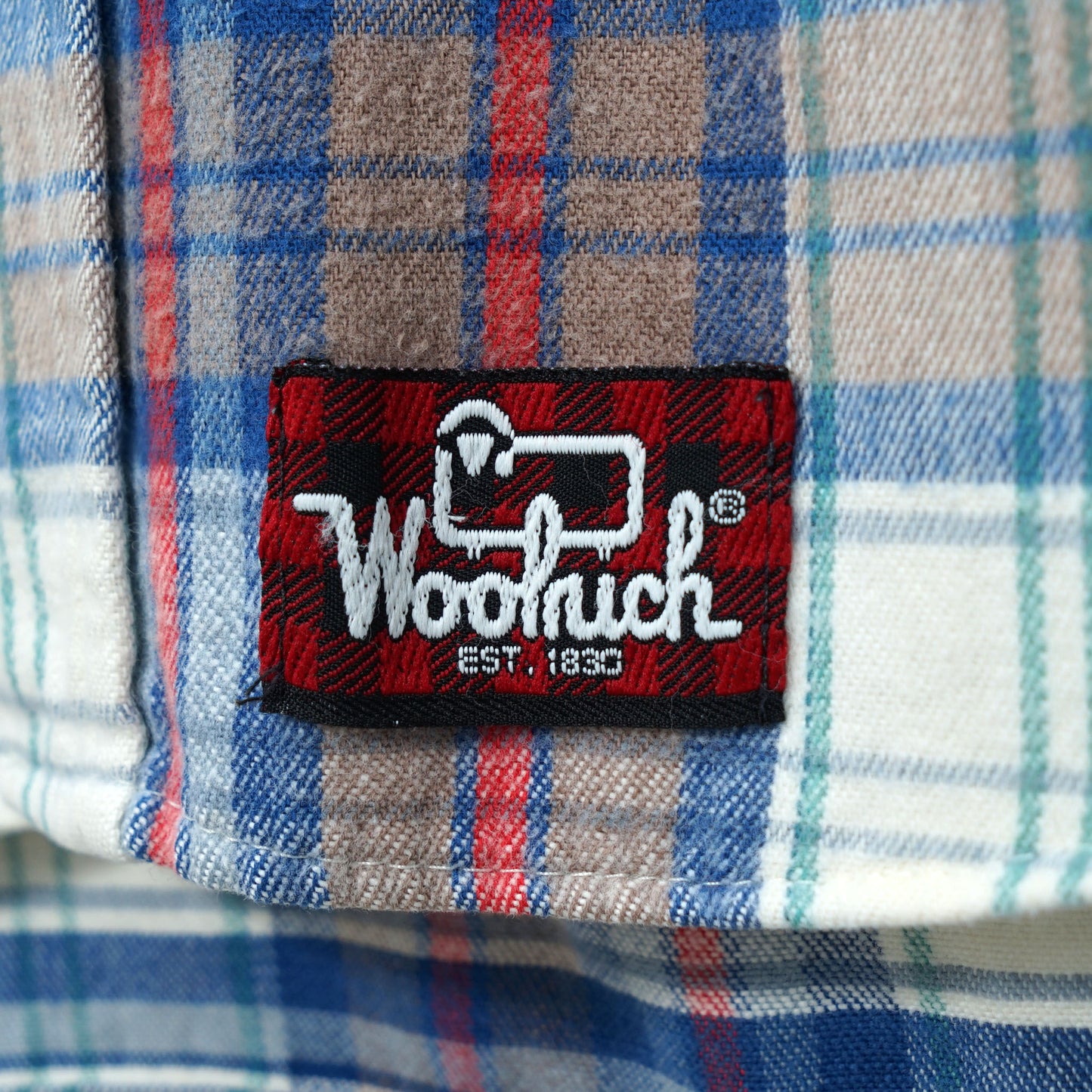 Woolrich Cotton Flannel Work Shirt / Late '90s- Early '00s (Made in USA)