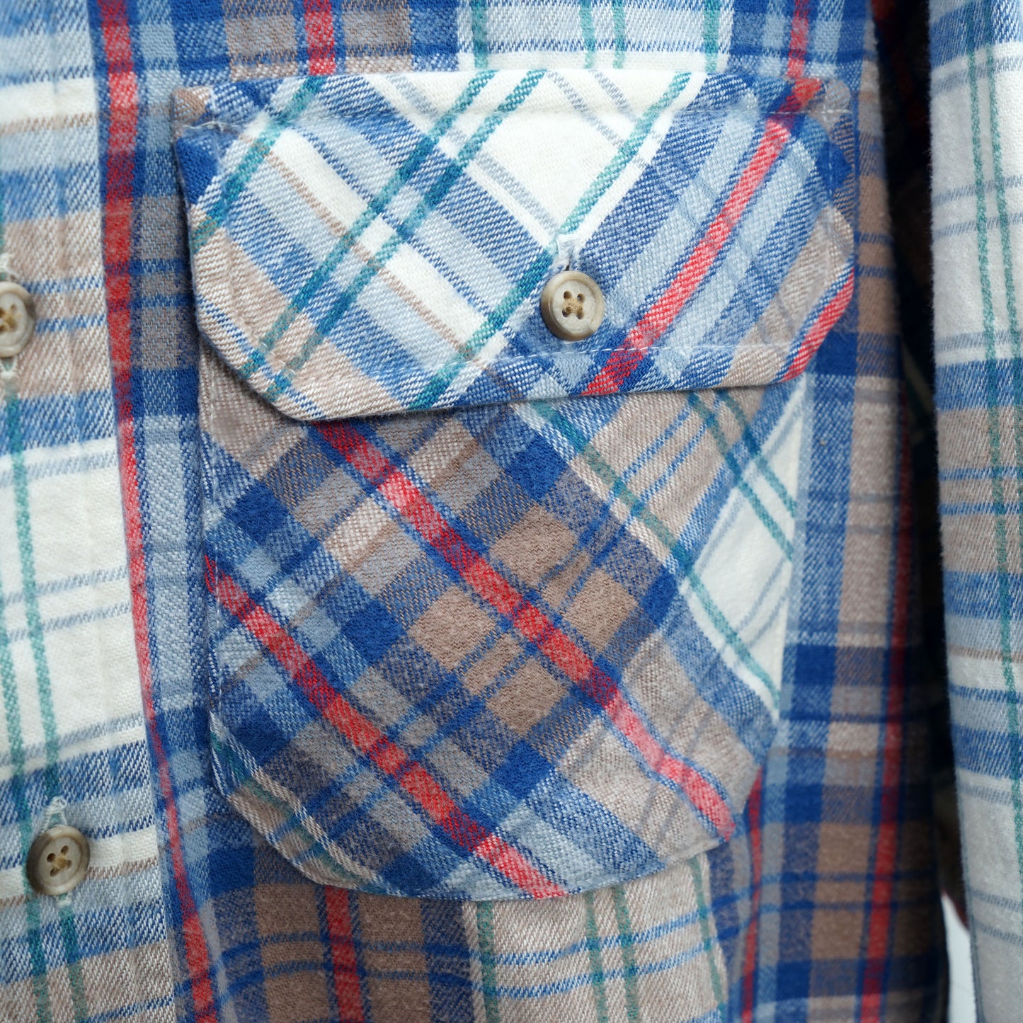 Woolrich Cotton Flannel Work Shirt / Late '90s- Early '00s (Made in USA)