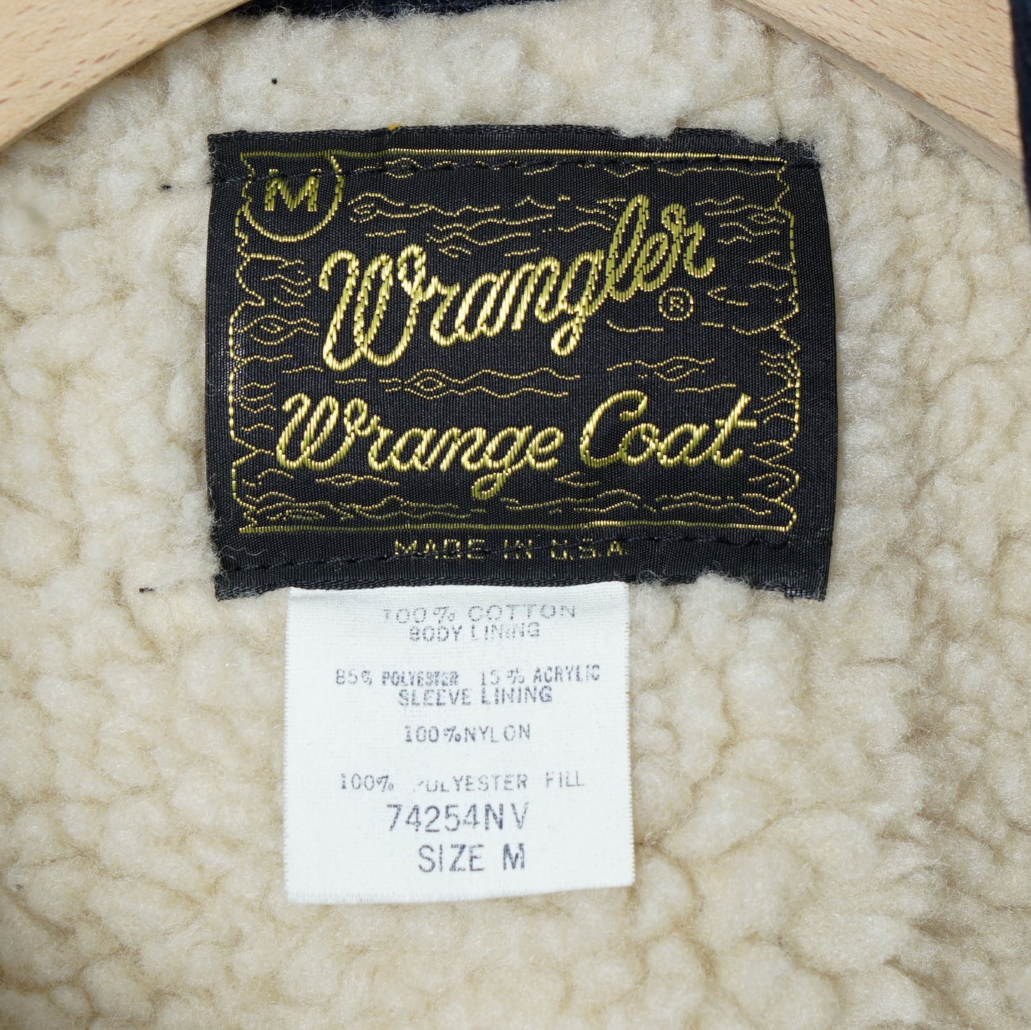 Wrangler “Wrange Coat” Denim Sherpa Jacket / Late ’80s–Mid ’90s (Made in USA)