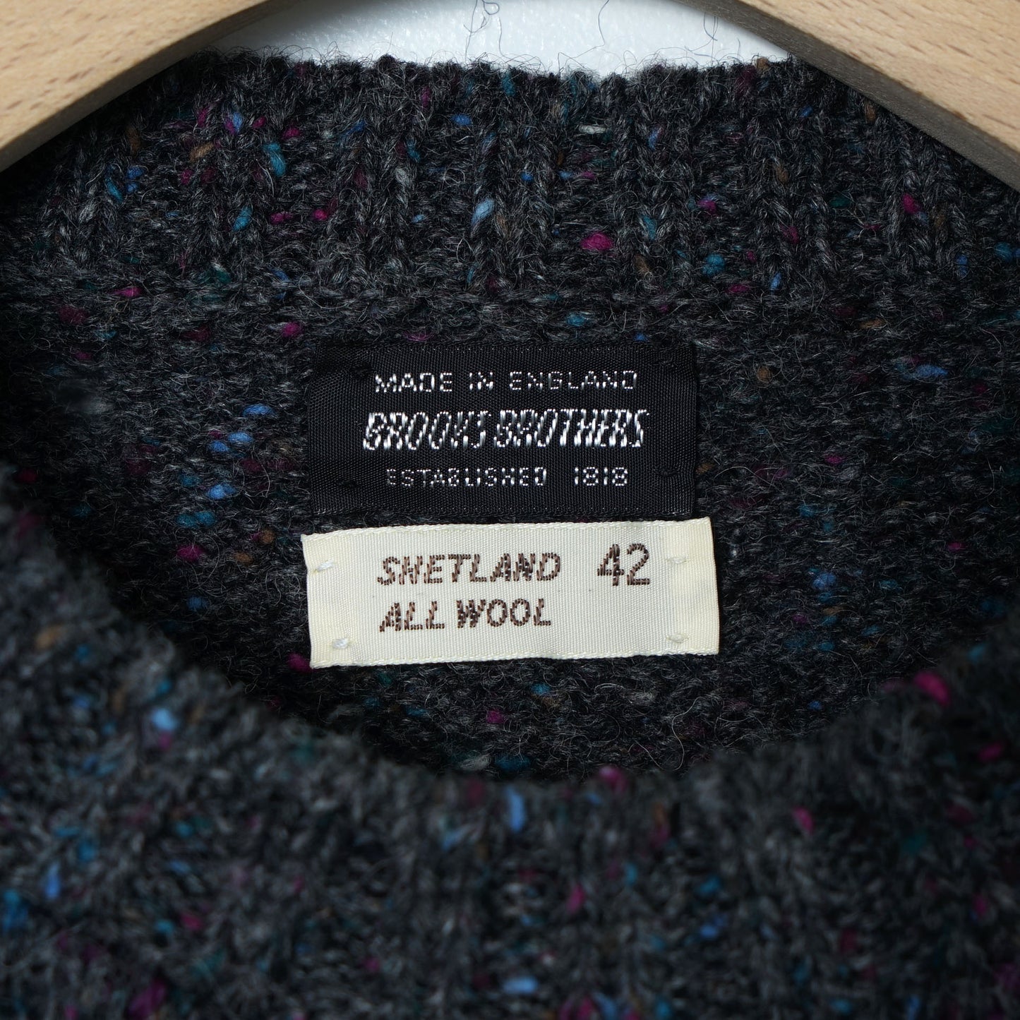 Brooks Brothers Shetland Wool Argyle Sweater / Late ’80s–Early ’90s (Made in England)