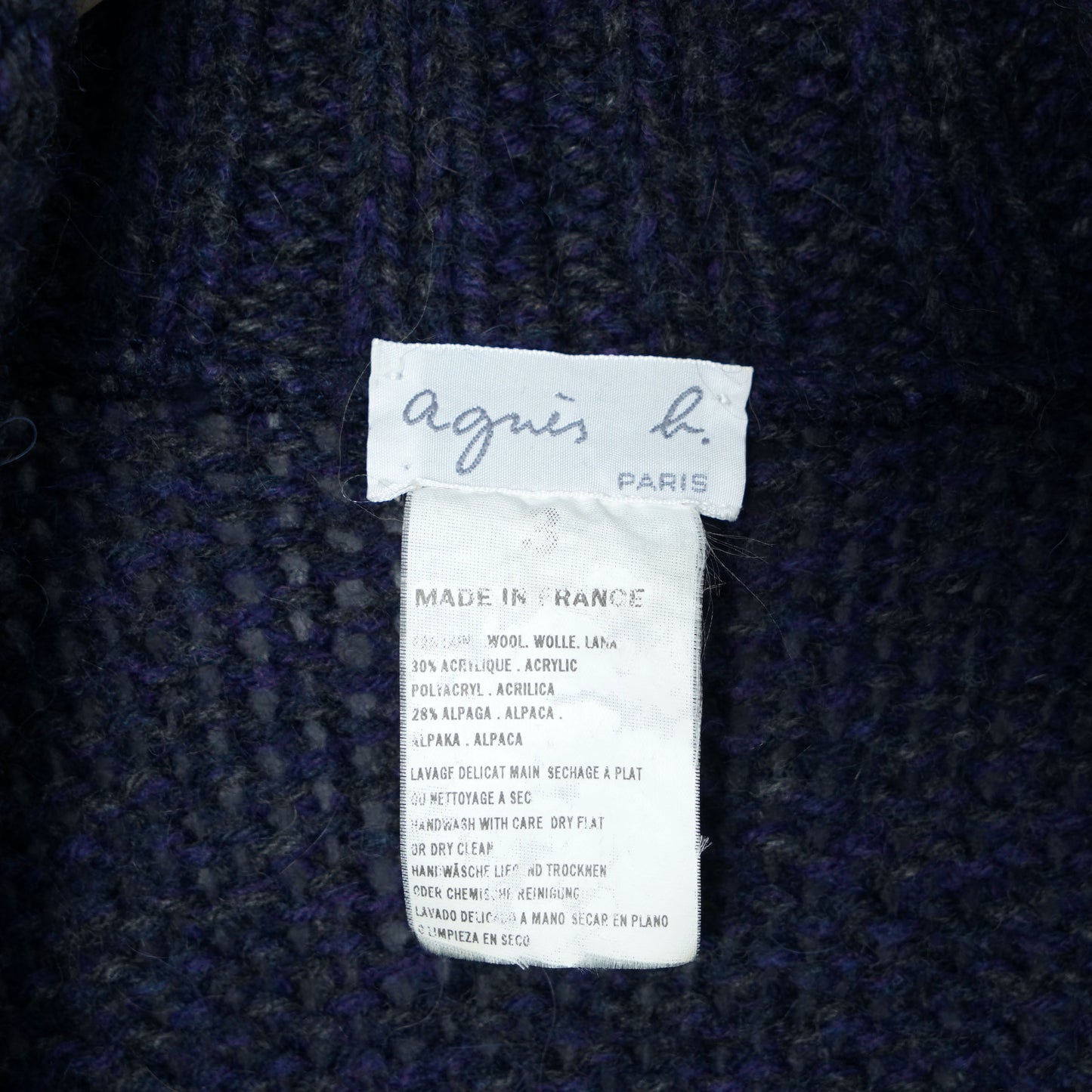 agnès b. Shawl-collar Long Cardigan  / Late ’90s-Early '00s (Made in France)