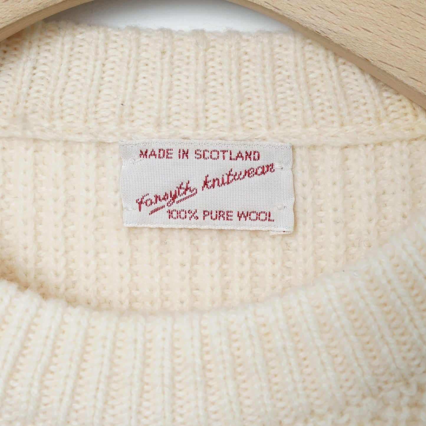Forsyth knitwear Lambs Wool Crew Neck Sweater / Late ’90s–Early ’00s (Made in Scotland)