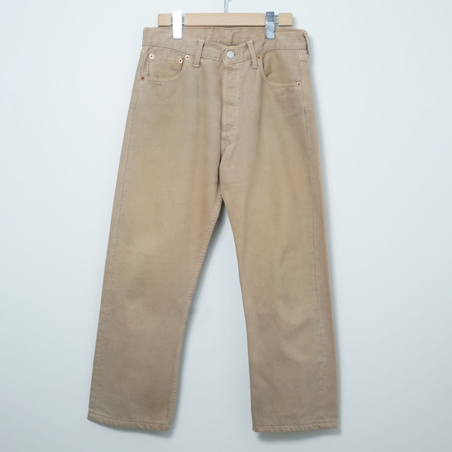 Levi’s 5 Pocket Beige Denim Pants / Early '90s-Mid '90s (Made in UK)