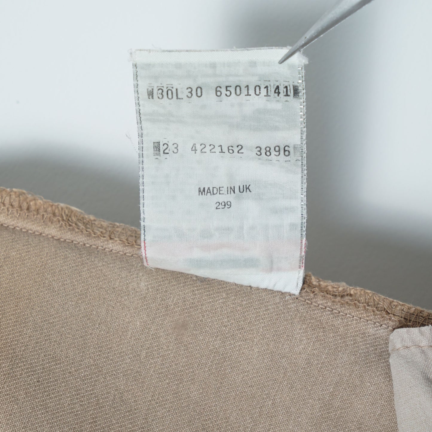 Levi’s 5 Pocket Beige Denim Pants / Early '90s-Mid '90s (Made in UK)