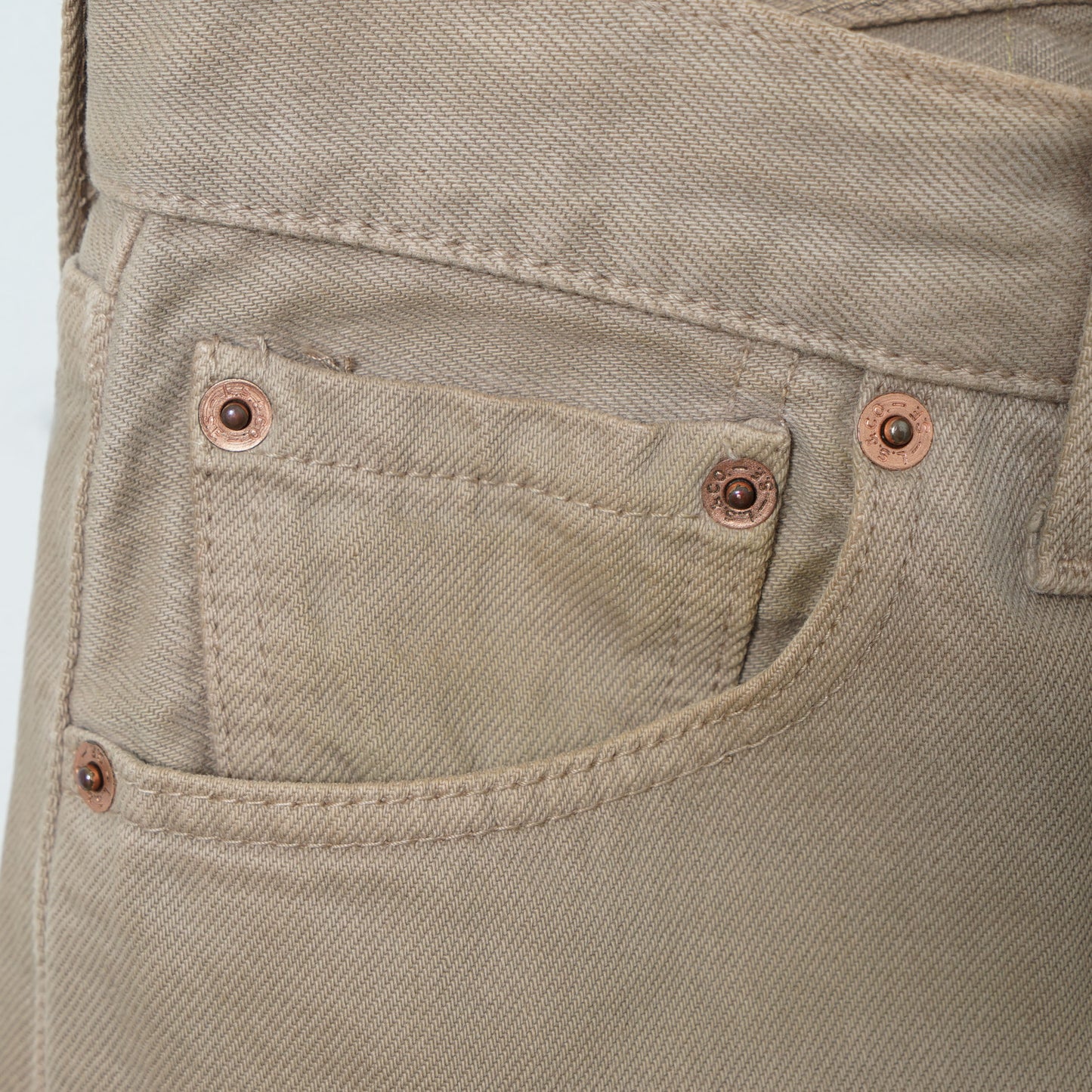 Levi’s 5 Pocket Beige Denim Pants / Early '90s-Mid '90s (Made in UK)