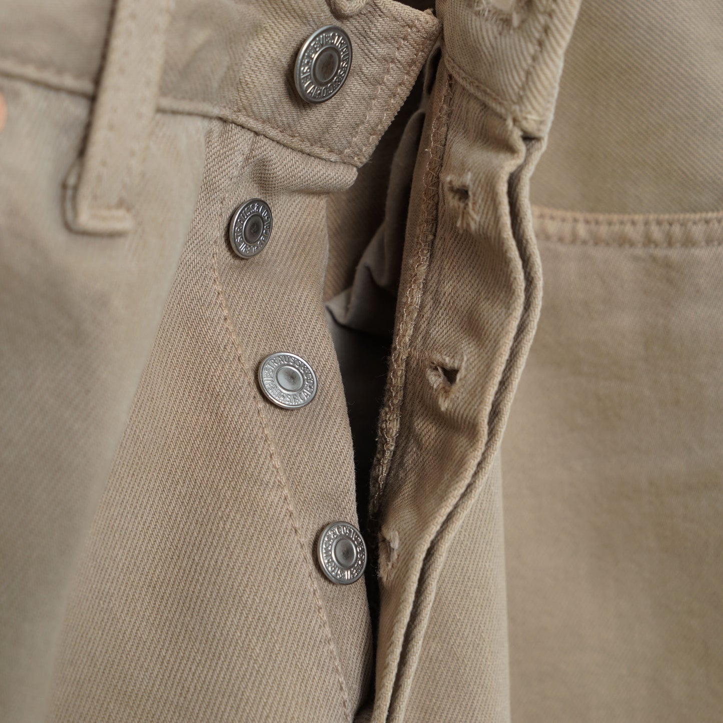 Levi’s 5 Pocket Beige Denim Pants / Early '90s-Mid '90s (Made in UK)