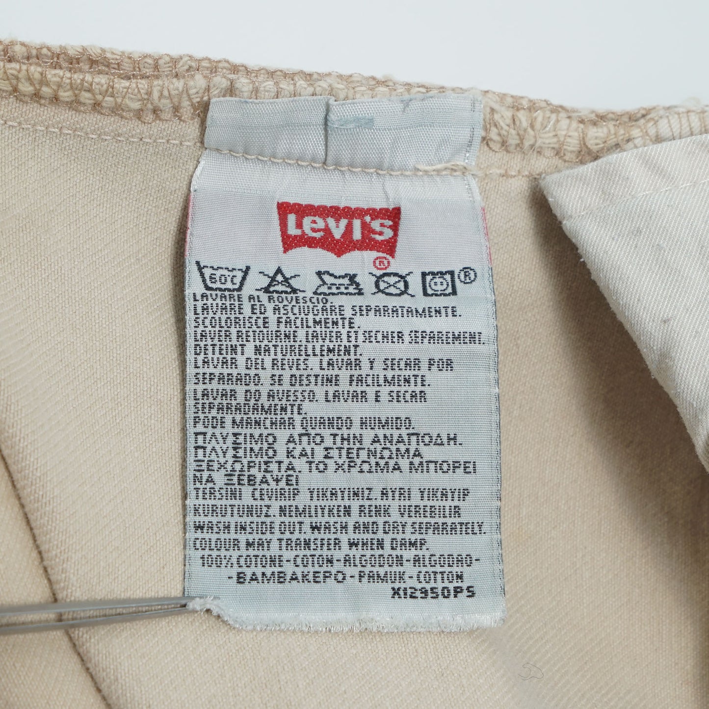 Levi’s 5 Pocket Ecru Denim Pants / Late ’90s (Made in France)