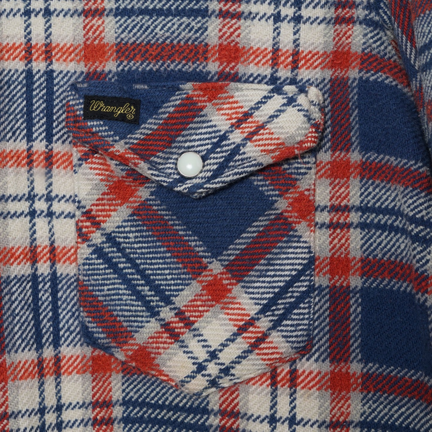 Wrangler Western Flannel Shirt / Late '70s-Early '80s (Made in USA)