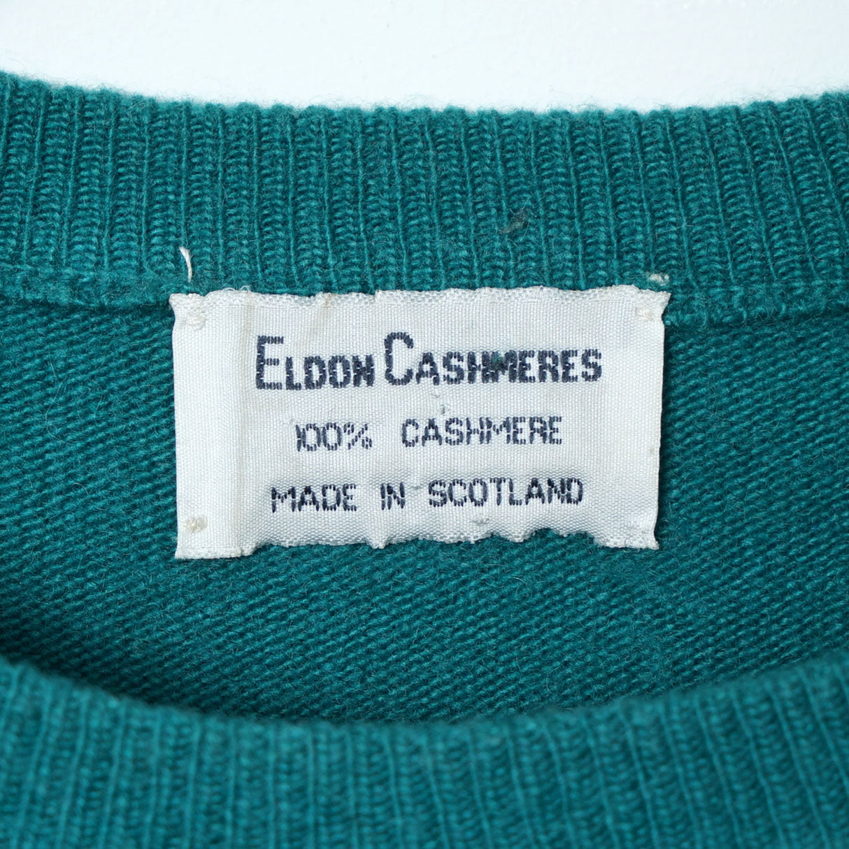 Eldon Cashmeres Pure Cashmere Crew Neck Sweater / Late '80s-Early '90s (Made in Scotland)