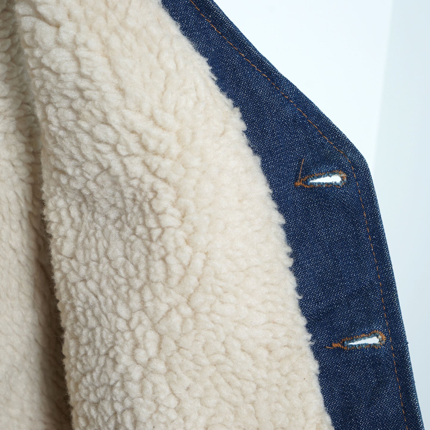 Wrangler Denim Sherpa Vest / Late '70s-Early '80s (Made in USA)