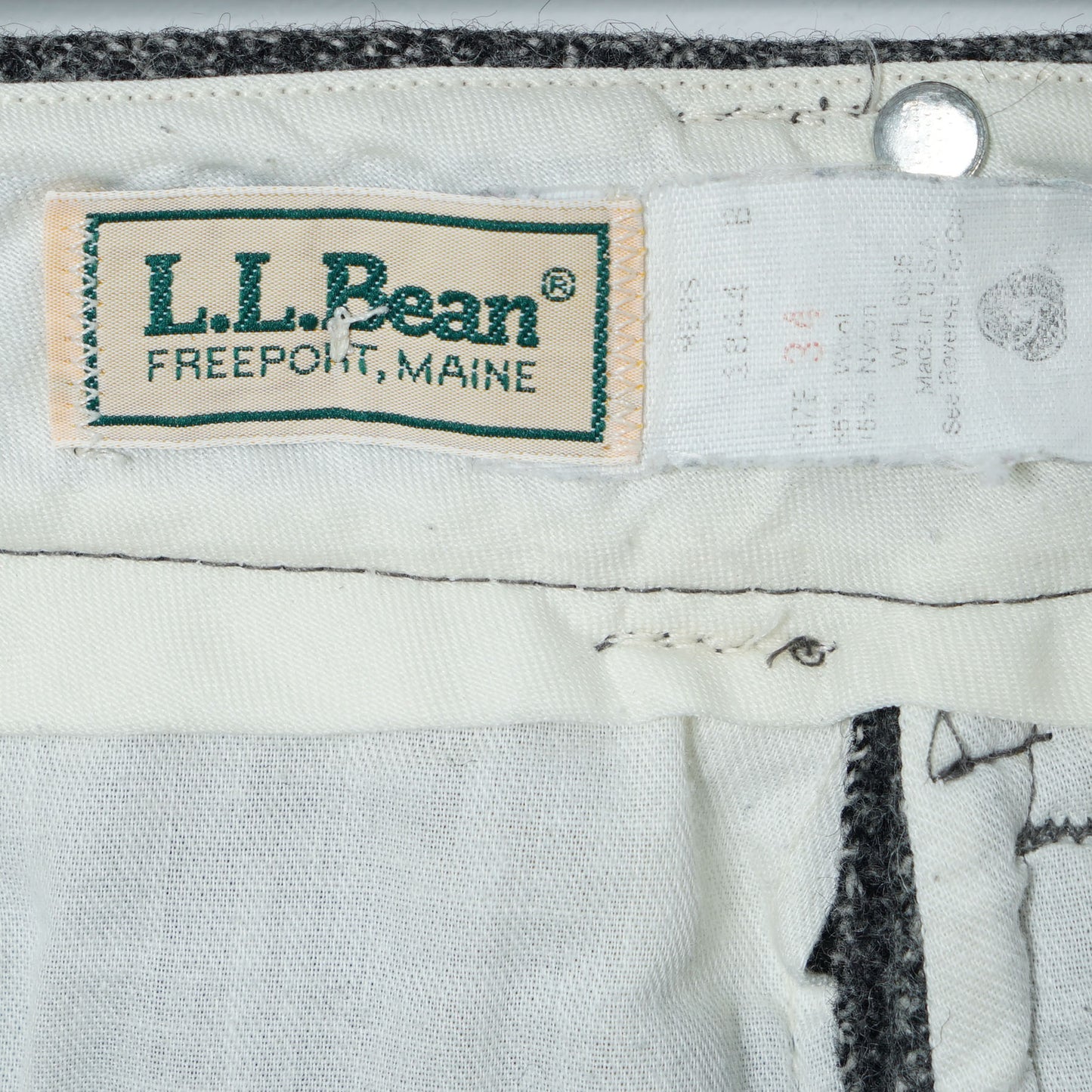 L.L.Bean Melton Wool Trousers / Late '80s-Early '90s (Made in USA)