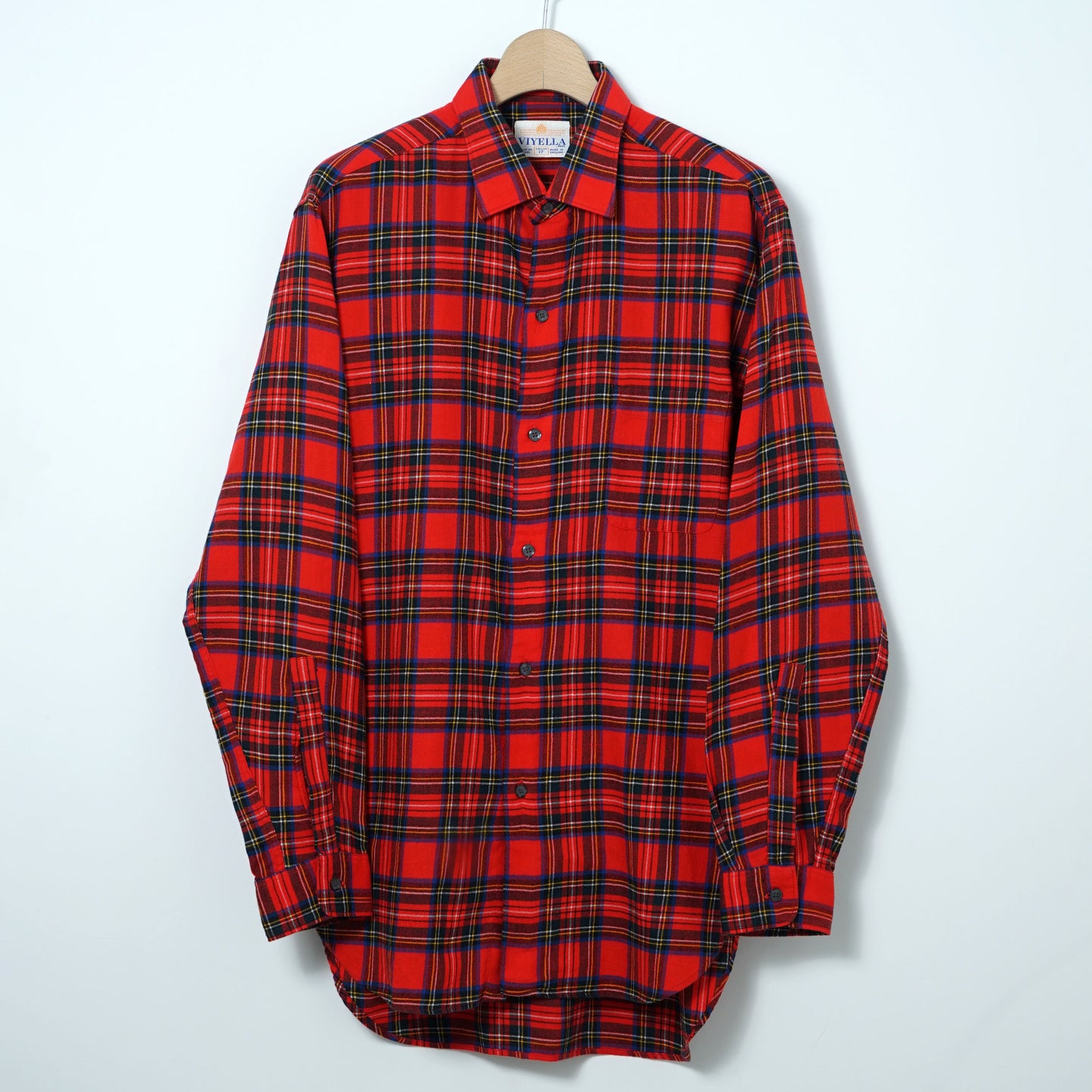 Viyella Tartan Check Shirt / Late '70s-Early '80s (Made in England)
