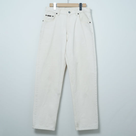 Calvin Klein 5 Pocket White Denim Pants / Early '90s-Mid '90s (Made in USA)