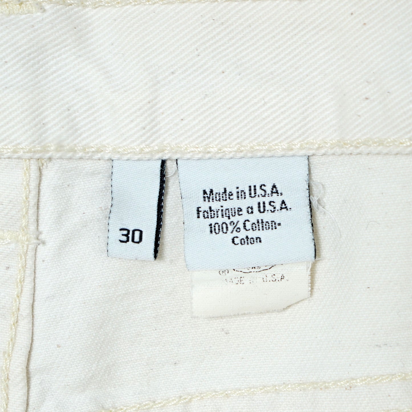 Calvin Klein 5 Pocket White Denim Pants / Early '90s-Mid '90s (Made in USA)