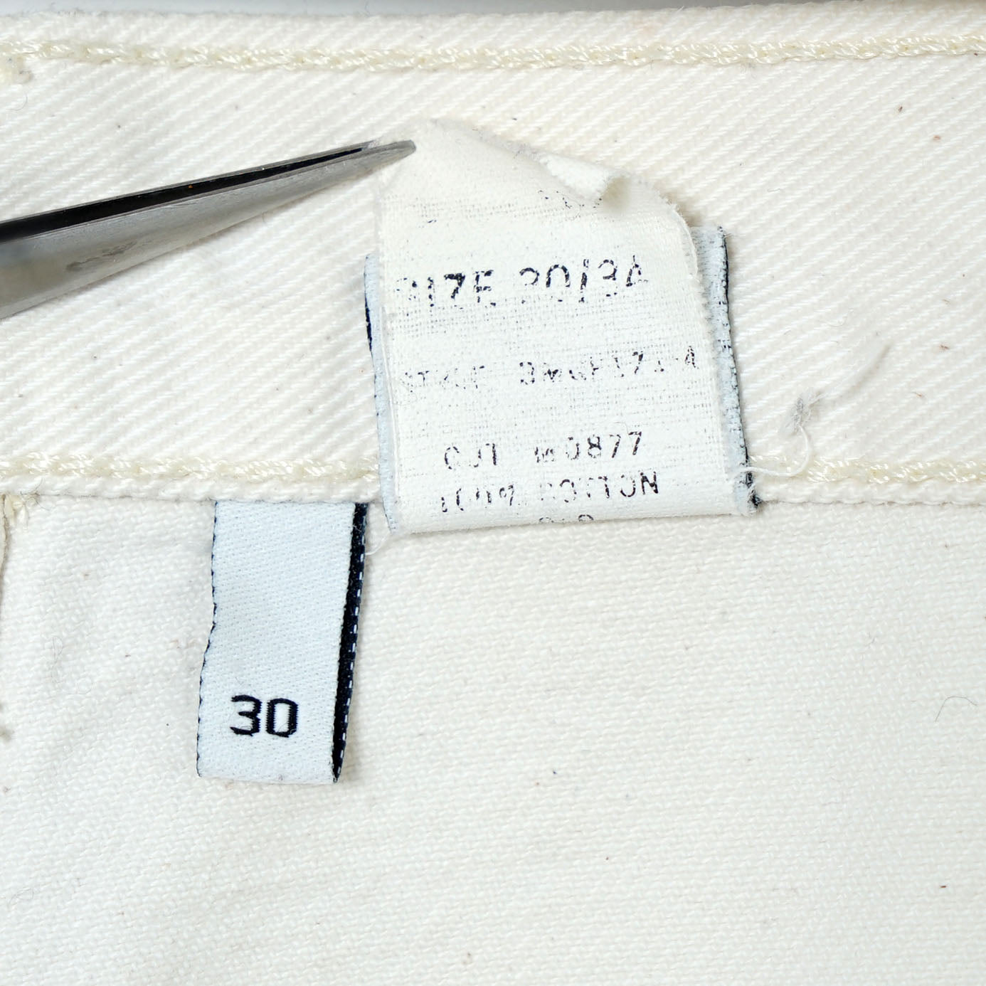 Calvin Klein 5 Pocket White Denim Pants / Early '90s-Mid '90s (Made in USA)