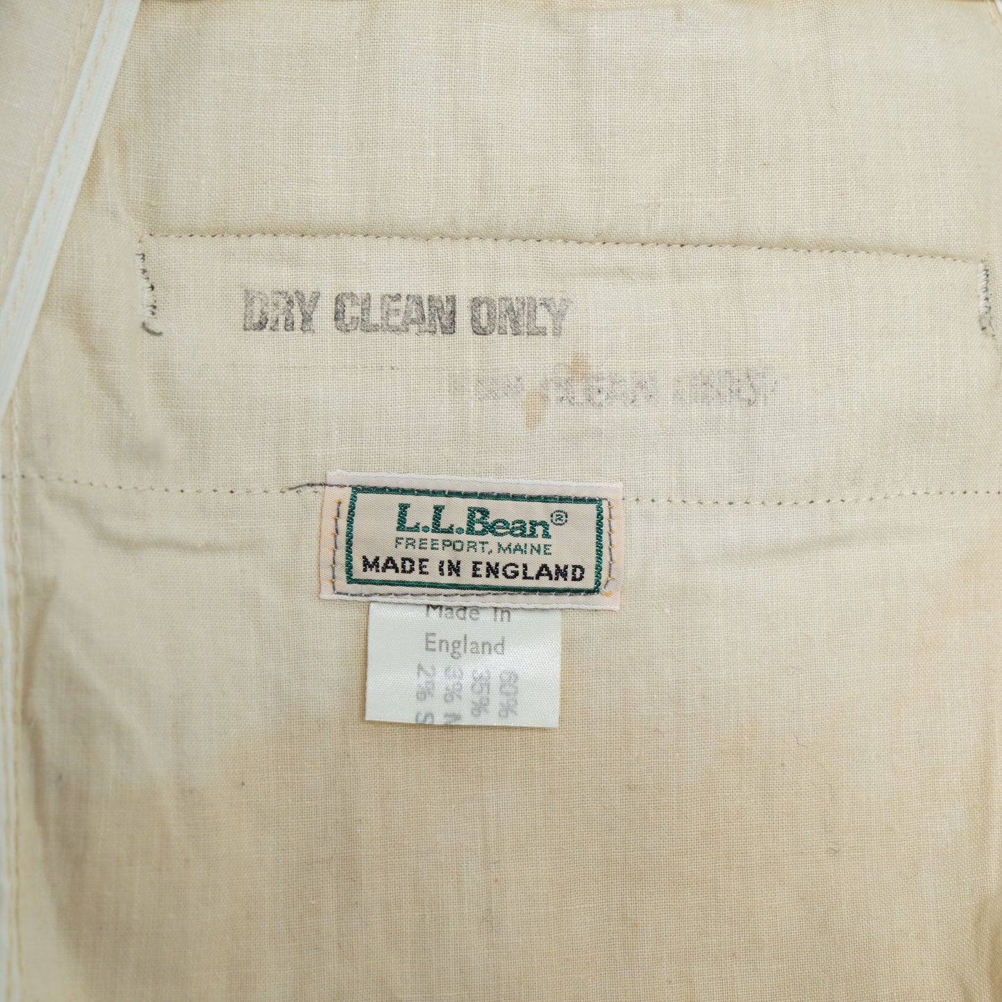 L.L.Bean Herringbone Wool Trousers / Late '80s-Early '90s (Made in England)