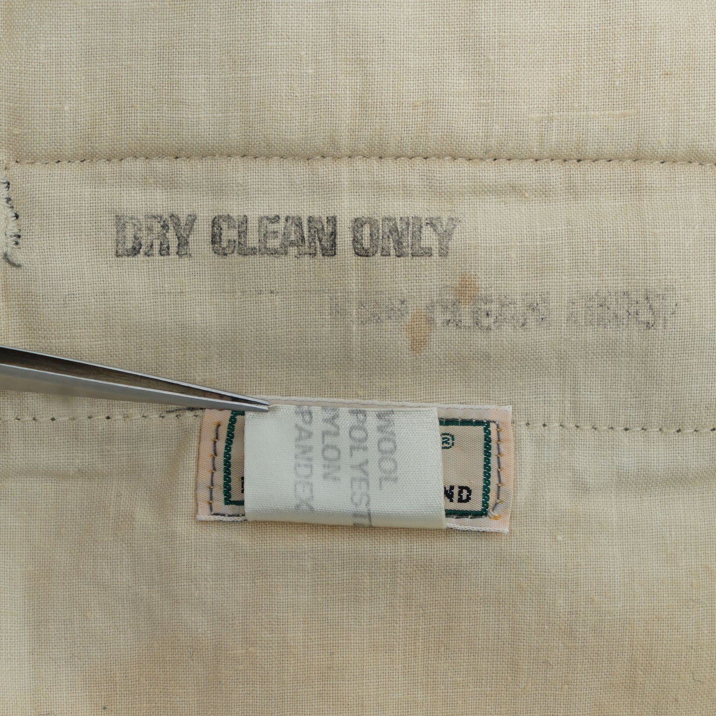 L.L.Bean Herringbone Wool Trousers / Late '80s-Early '90s (Made in England)